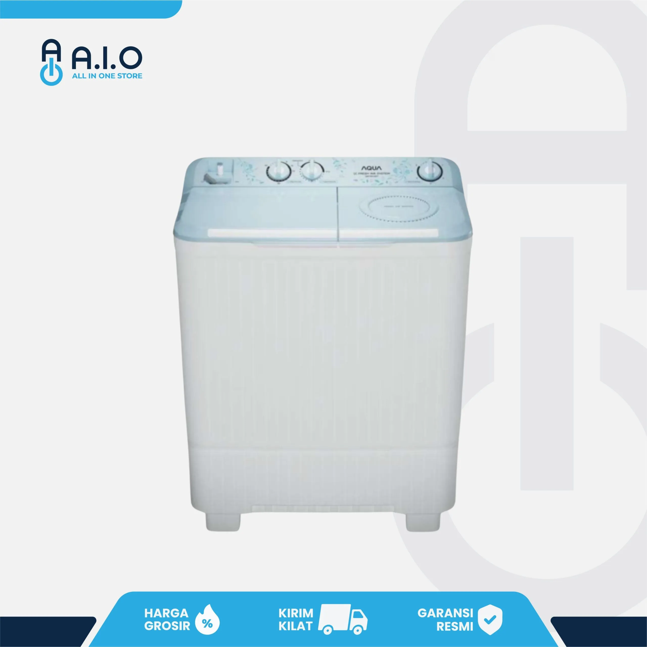 AQUA - MESIN CUCI 2 TABUNG 7 KG - QW 7031HT