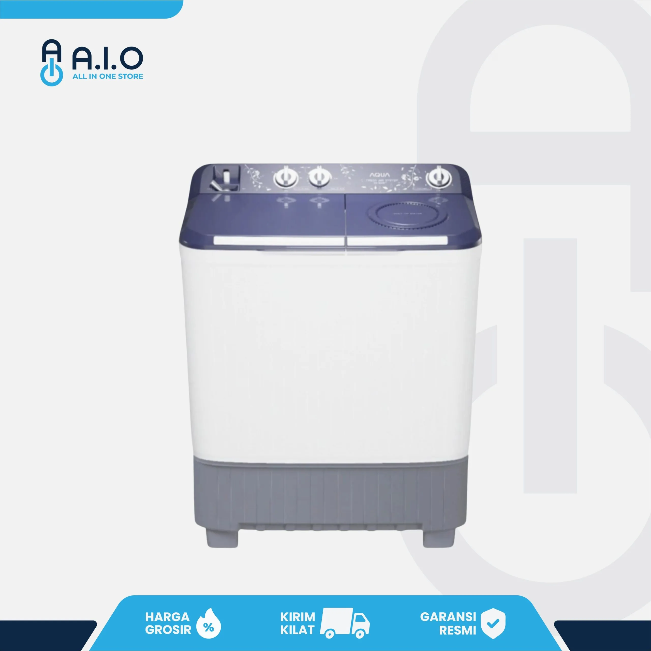 AQUA - MESIN CUCI 2 TABUNG 9 KG - QW 9030HT