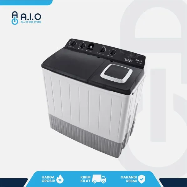 AQUA - MESIN CUCI 2 TABUNG 12 KG - QW P1260T