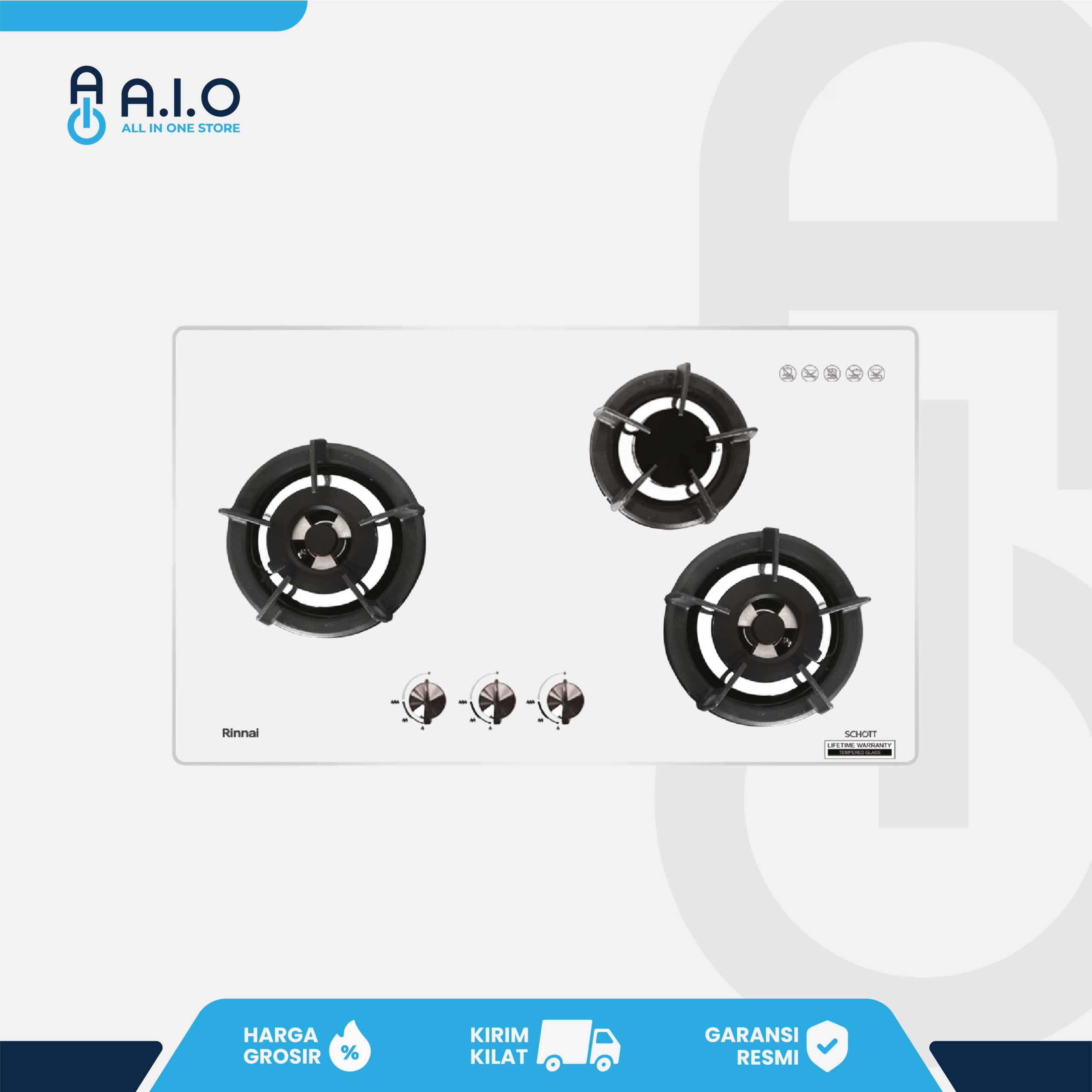 RINNAI - KOMPOR TANAM 3 TUNGKU - RB 3SSOW