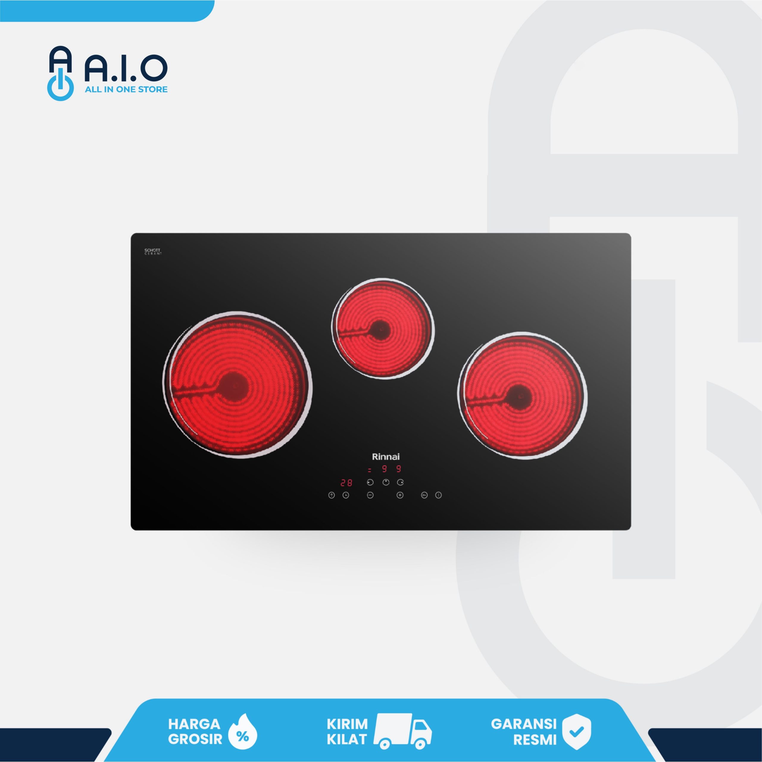 RINNAI - KOMPOR TANAM 3 TUNGKU - RB 7013E CB