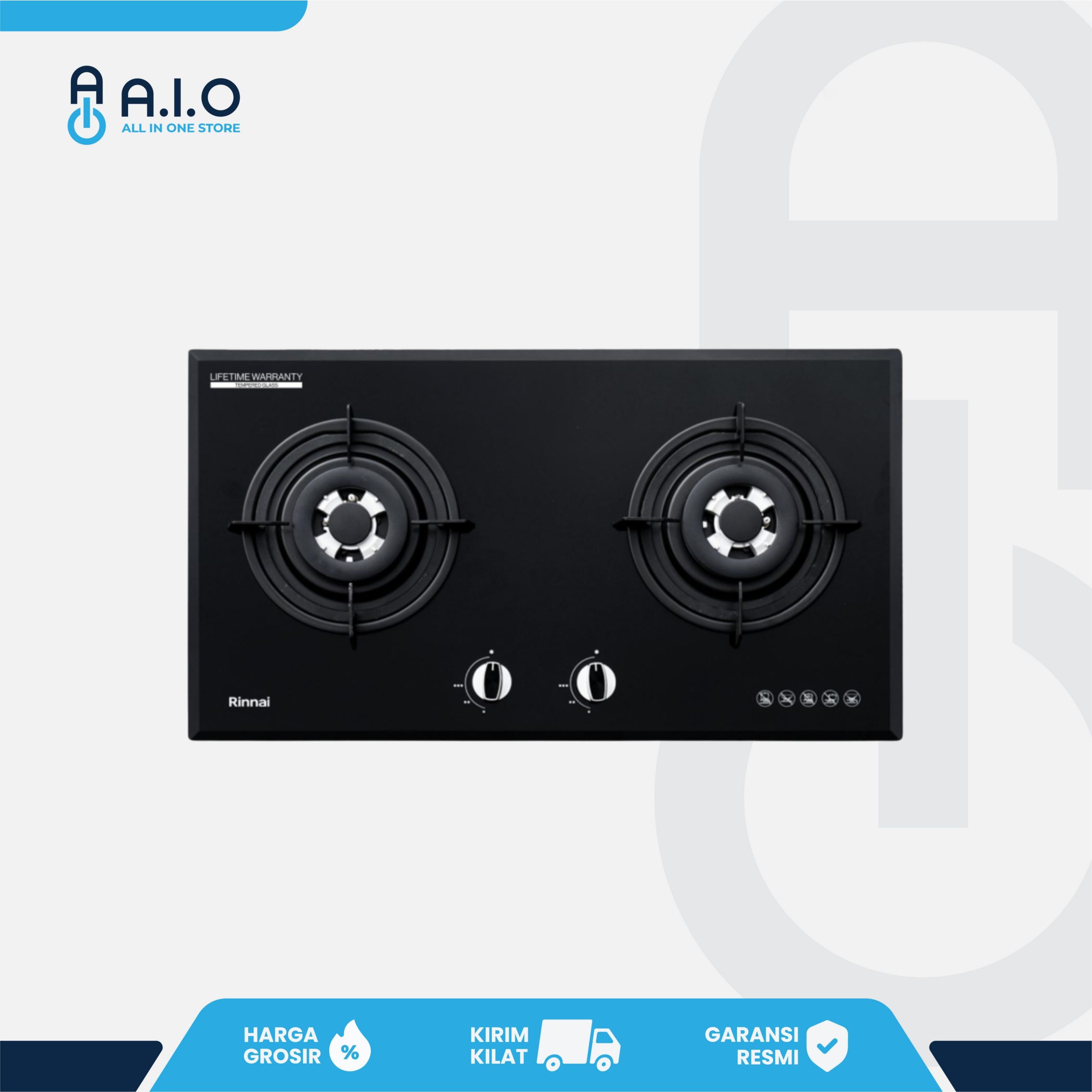 RINNAI - KOMPOR TANAM 2 TUNGKU - RB 772 RO(G)