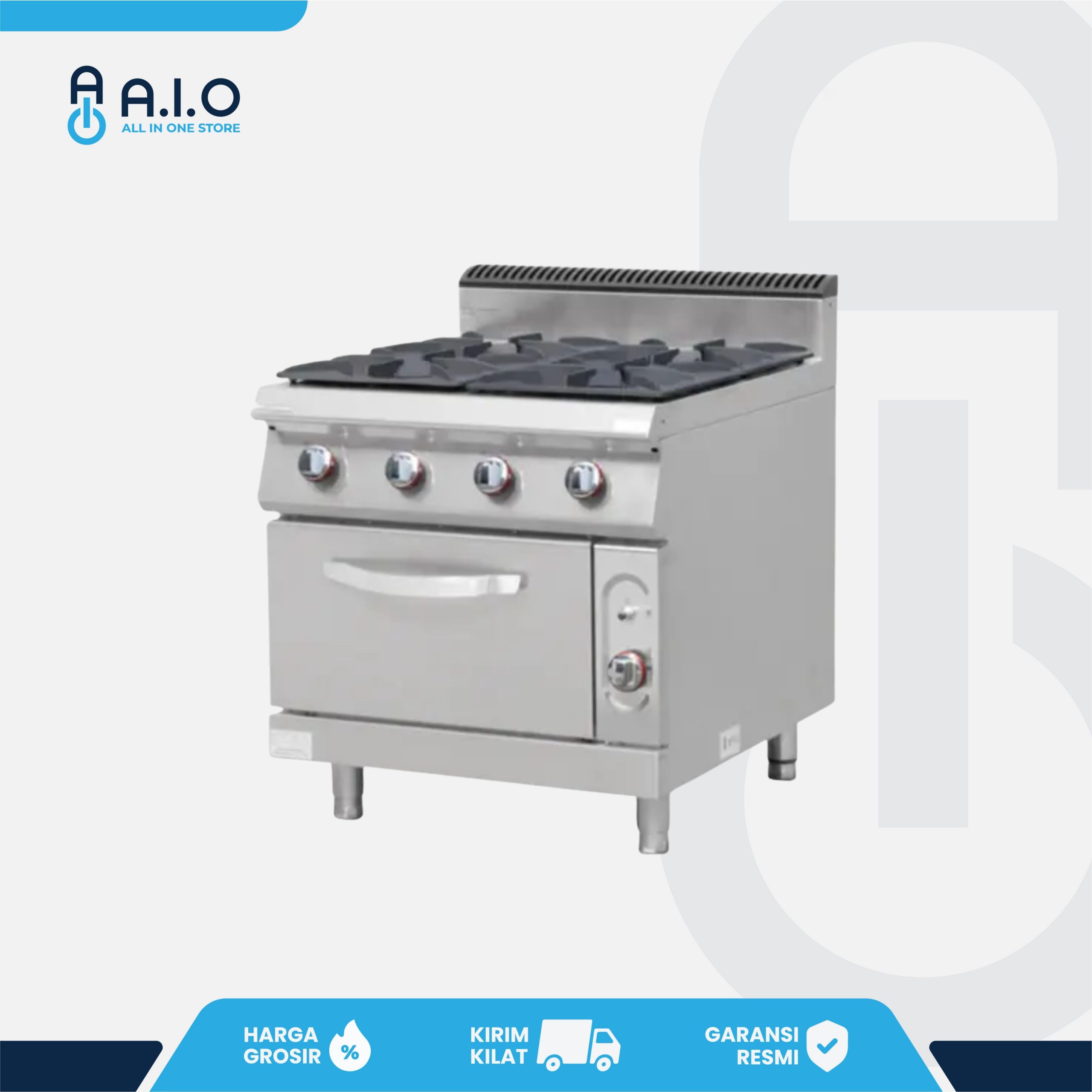 CROWN - GAS RANGE 4 BURNERS WITH OVEN - RQB 700 4S