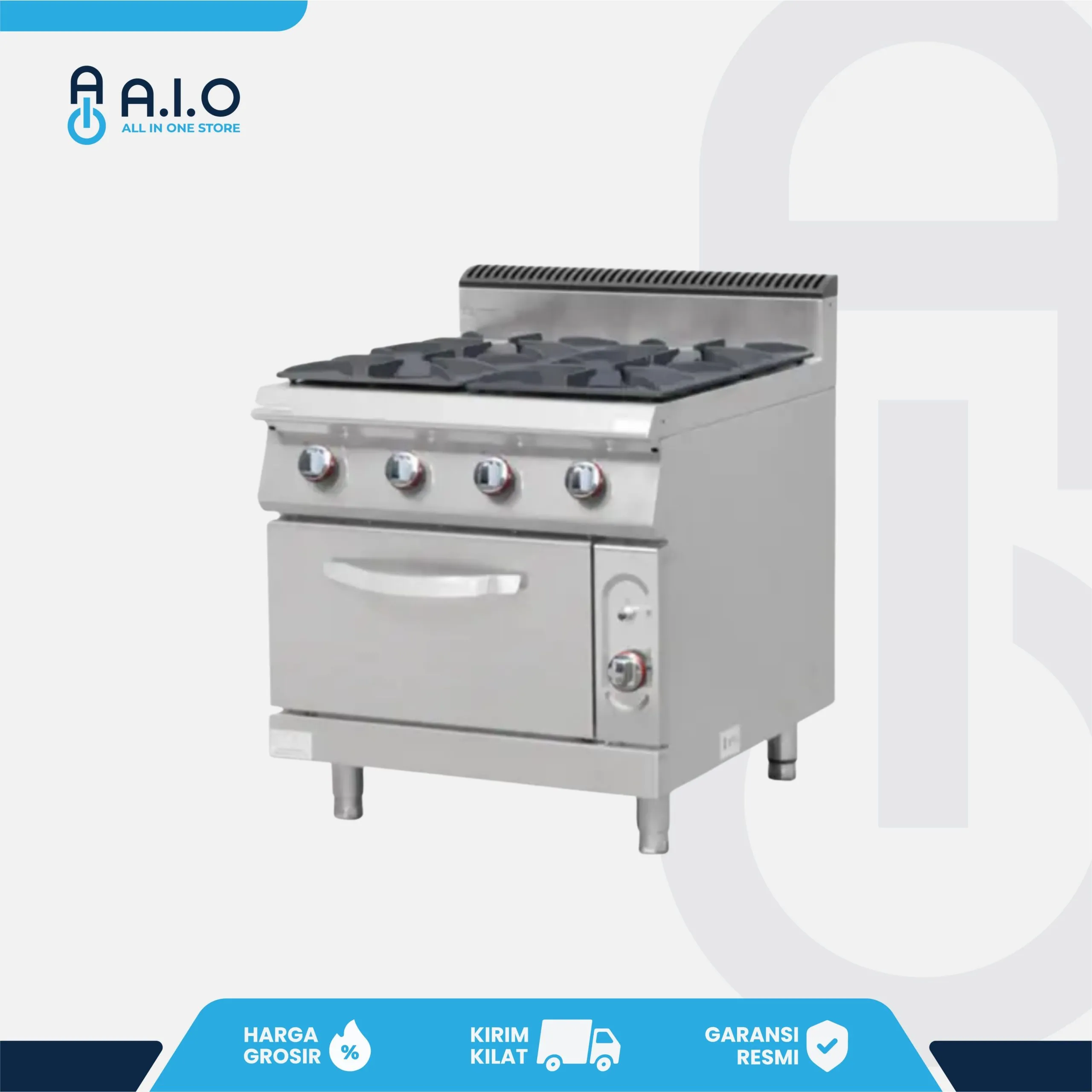 CROWN - GAS RANGE 4 BURNERS WITH OVEN - RQB 700 4S