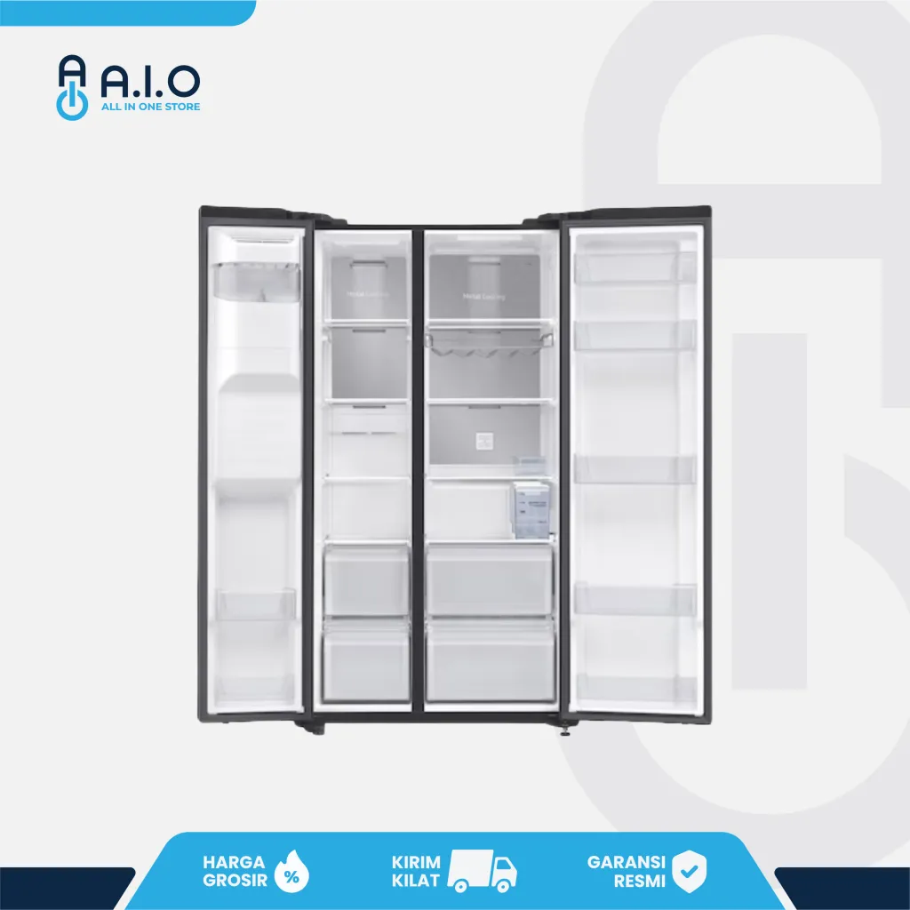 SAMSUNG - KULKAS SIDE BY SIDE 676 L - RS64R5141B4/SE