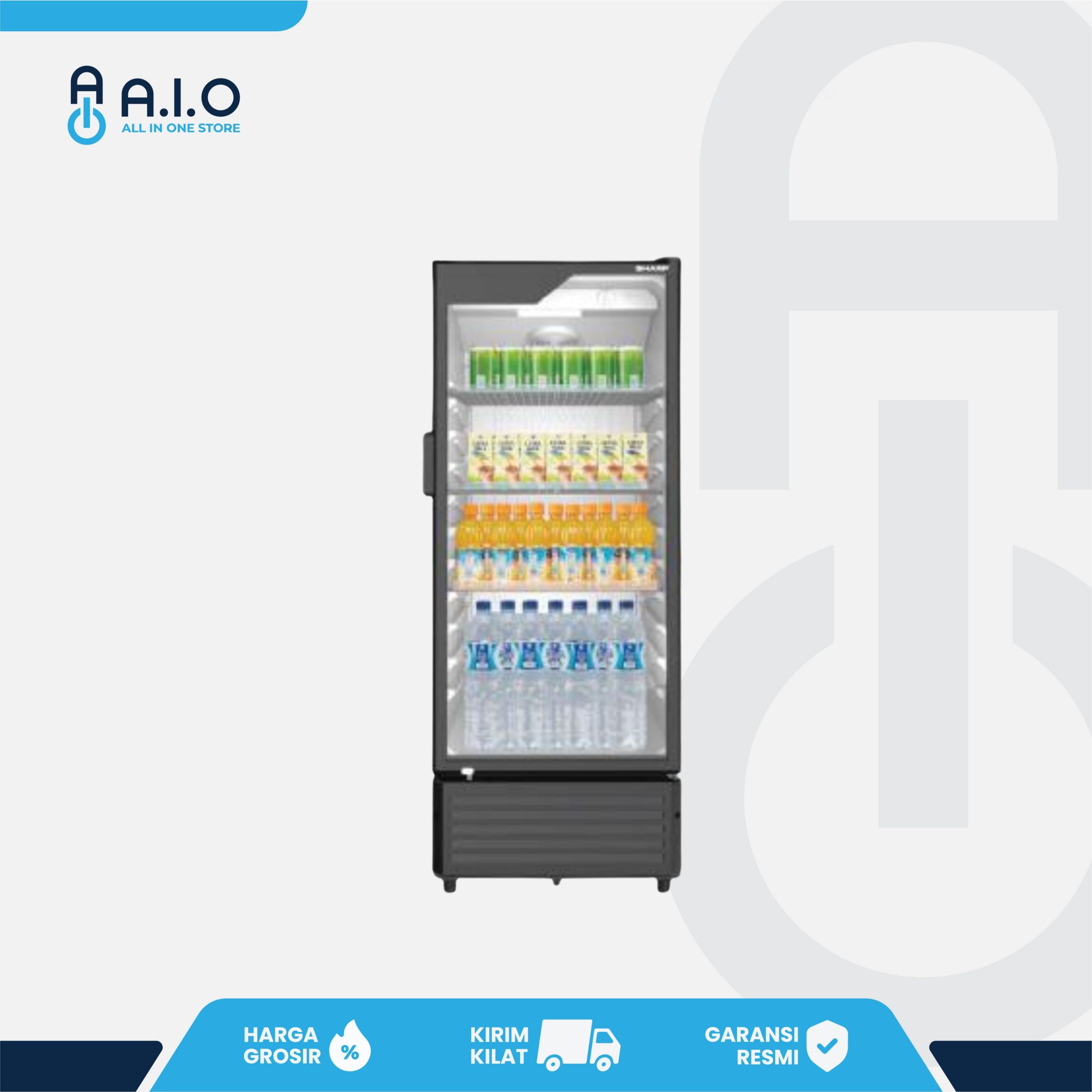 SHARP - SHOWCASE 1 PINTU 208 L - SCH 210FS