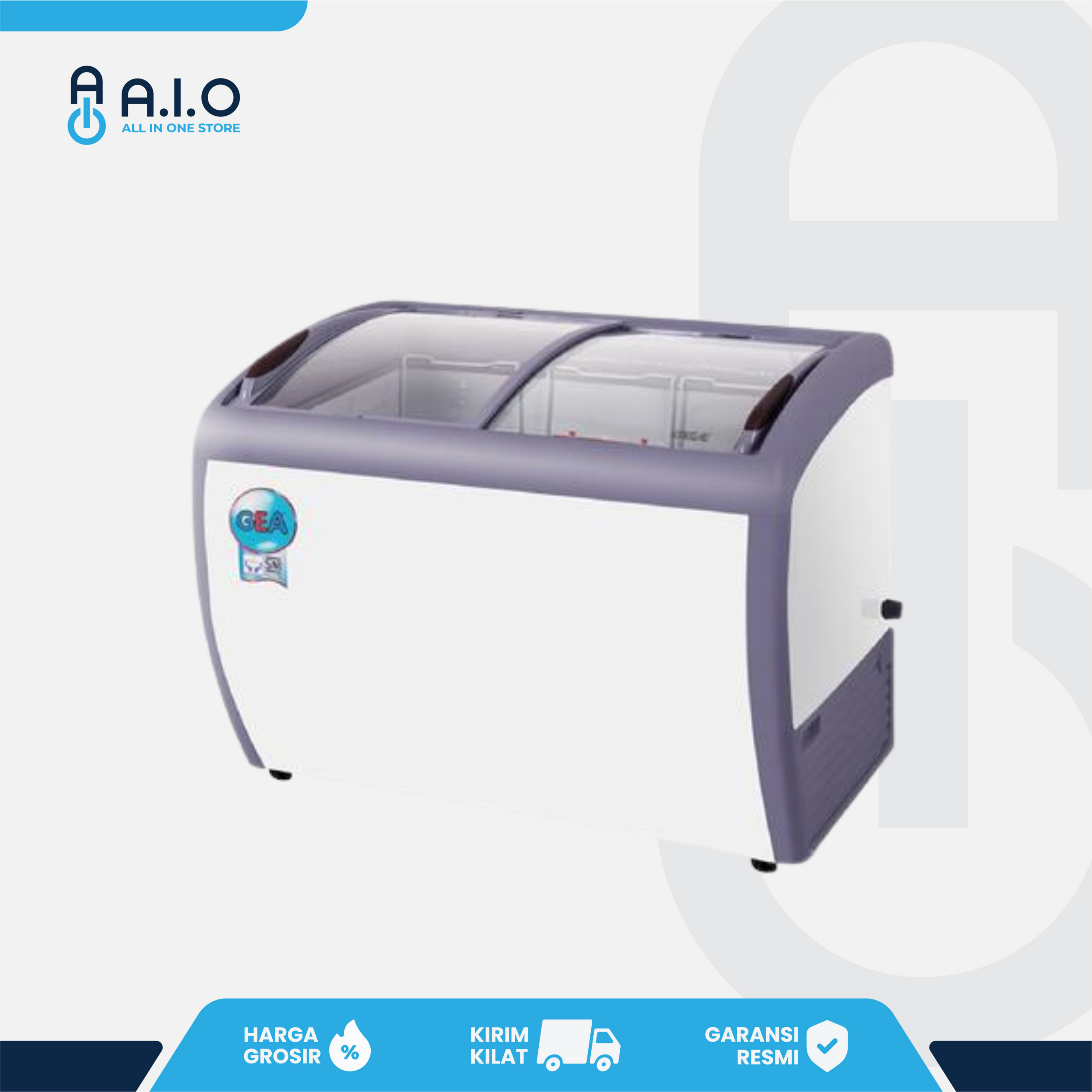 GEA - CHEST FREEZER SLIDING GLASS 2 PINTU 260 L - SD 260BYR