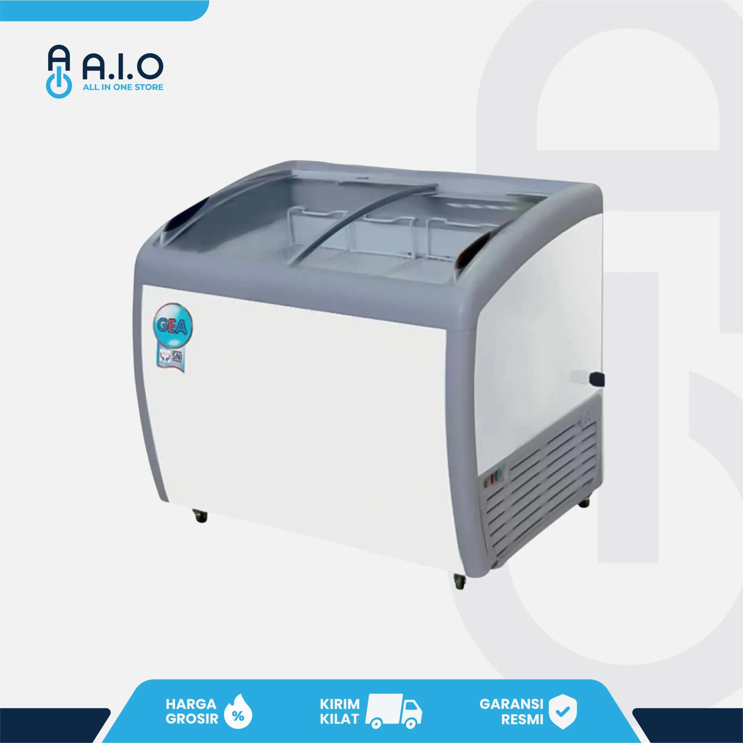 GEA - CHEST FREEZER 2 PINTU (SLIDING GLASS) 360 L - SD 360BYR