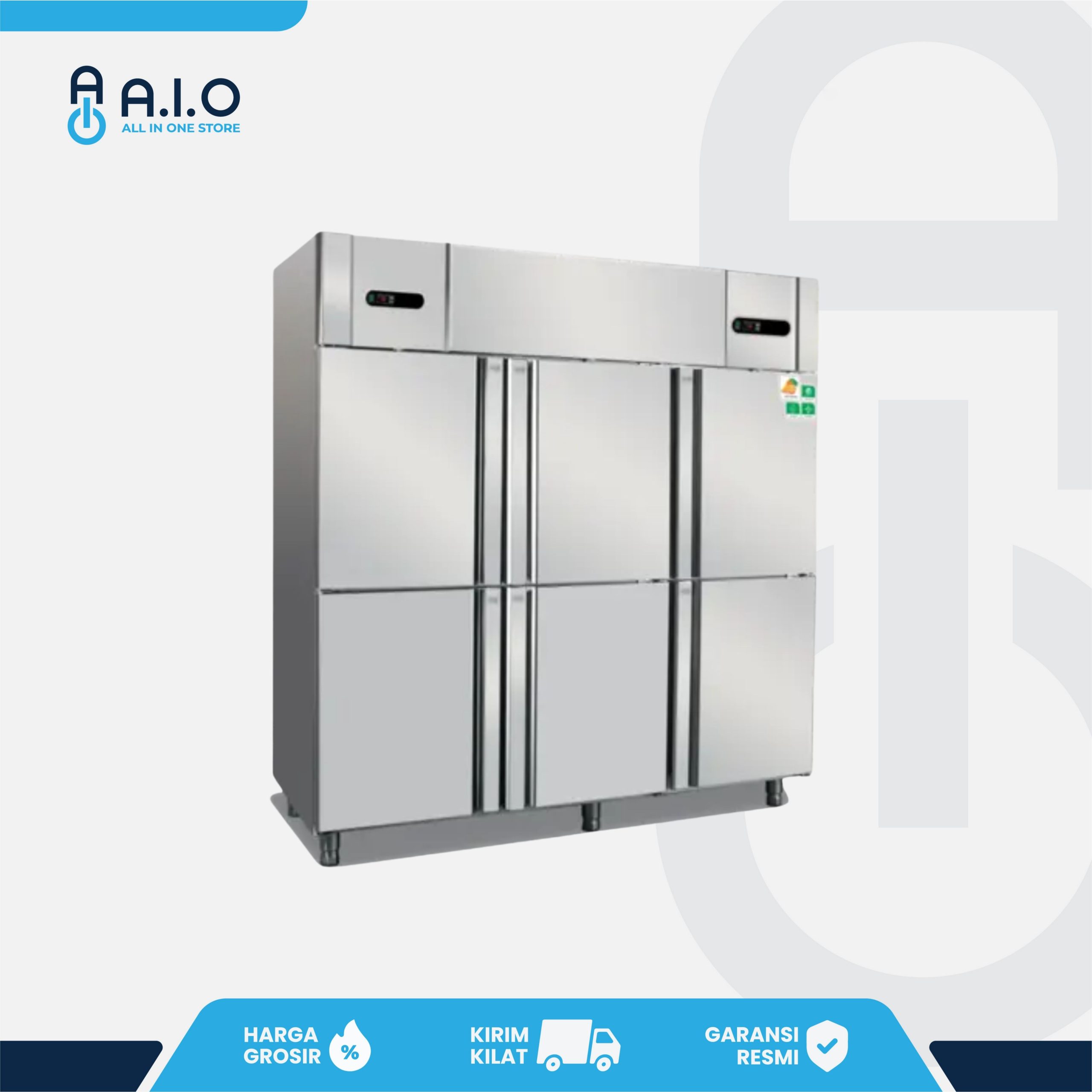 CROWN - SLIDING CURVE GLASS FREEZER 2 PINTU 420 L - SD 420Q