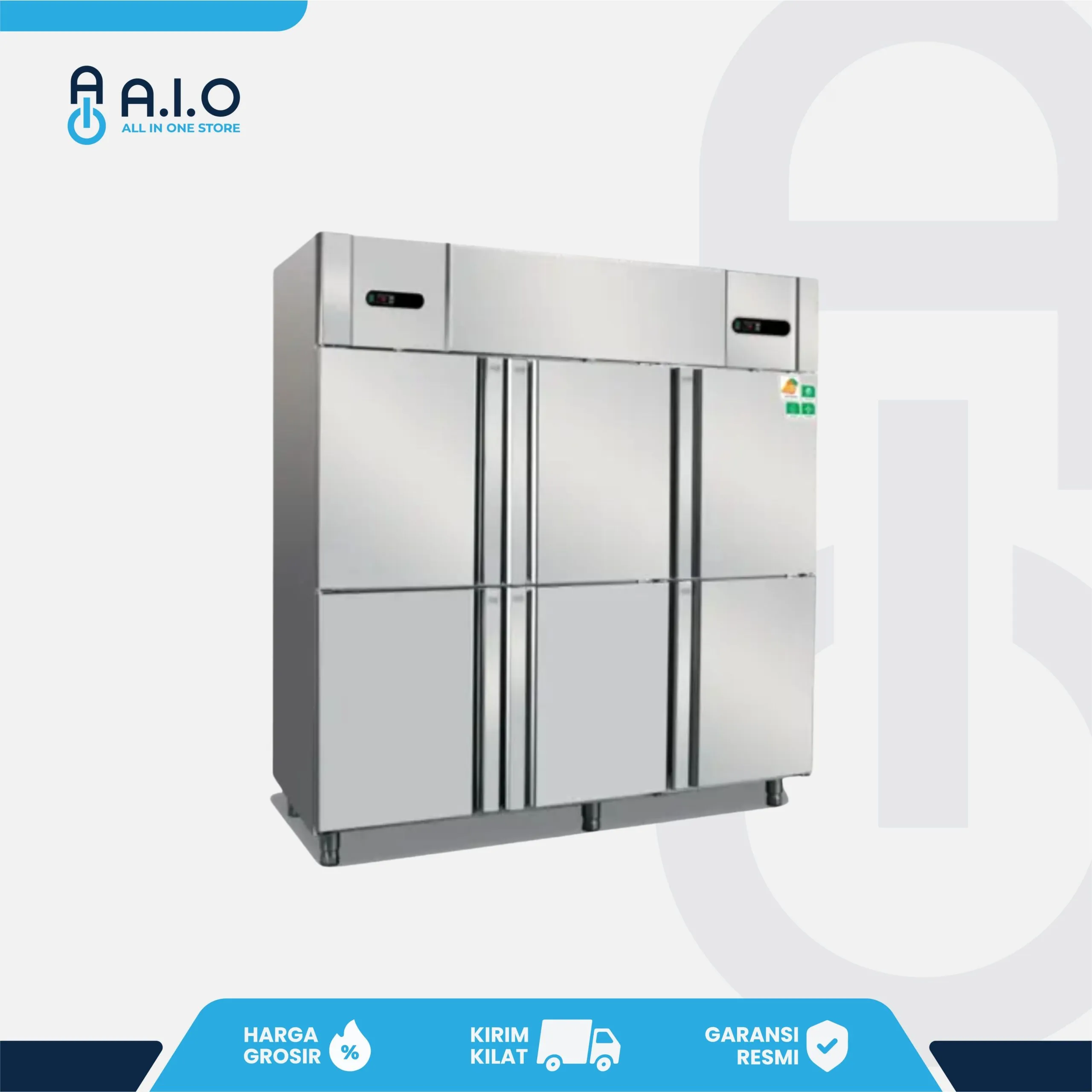 CROWN - SLIDING CURVE GLASS FREEZER 2 PINTU 420 L - SD 420Q