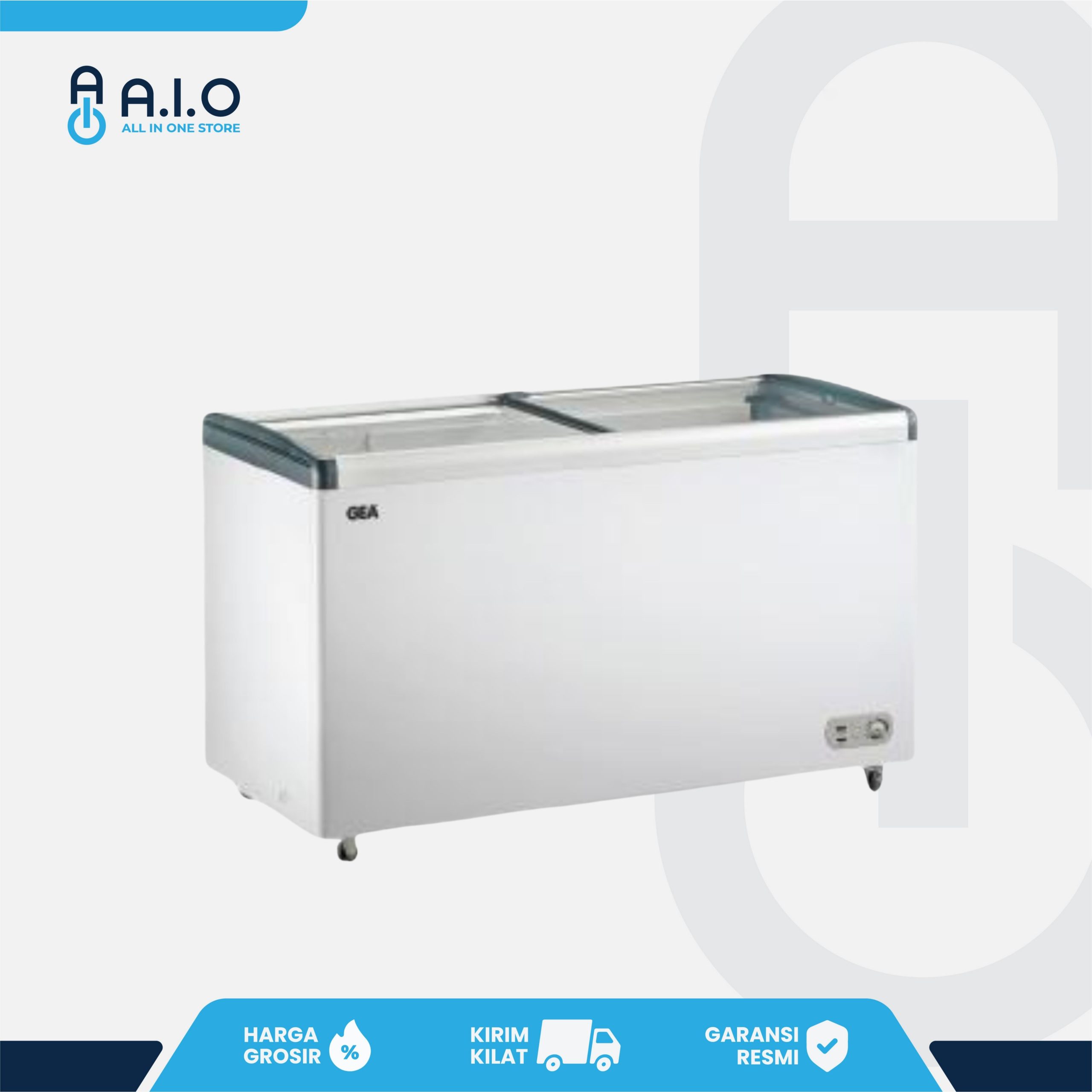 GEA - CHEST FREEZER 2 PINTU (SLIDING FLAT GLASS) 456 L - SD 456B