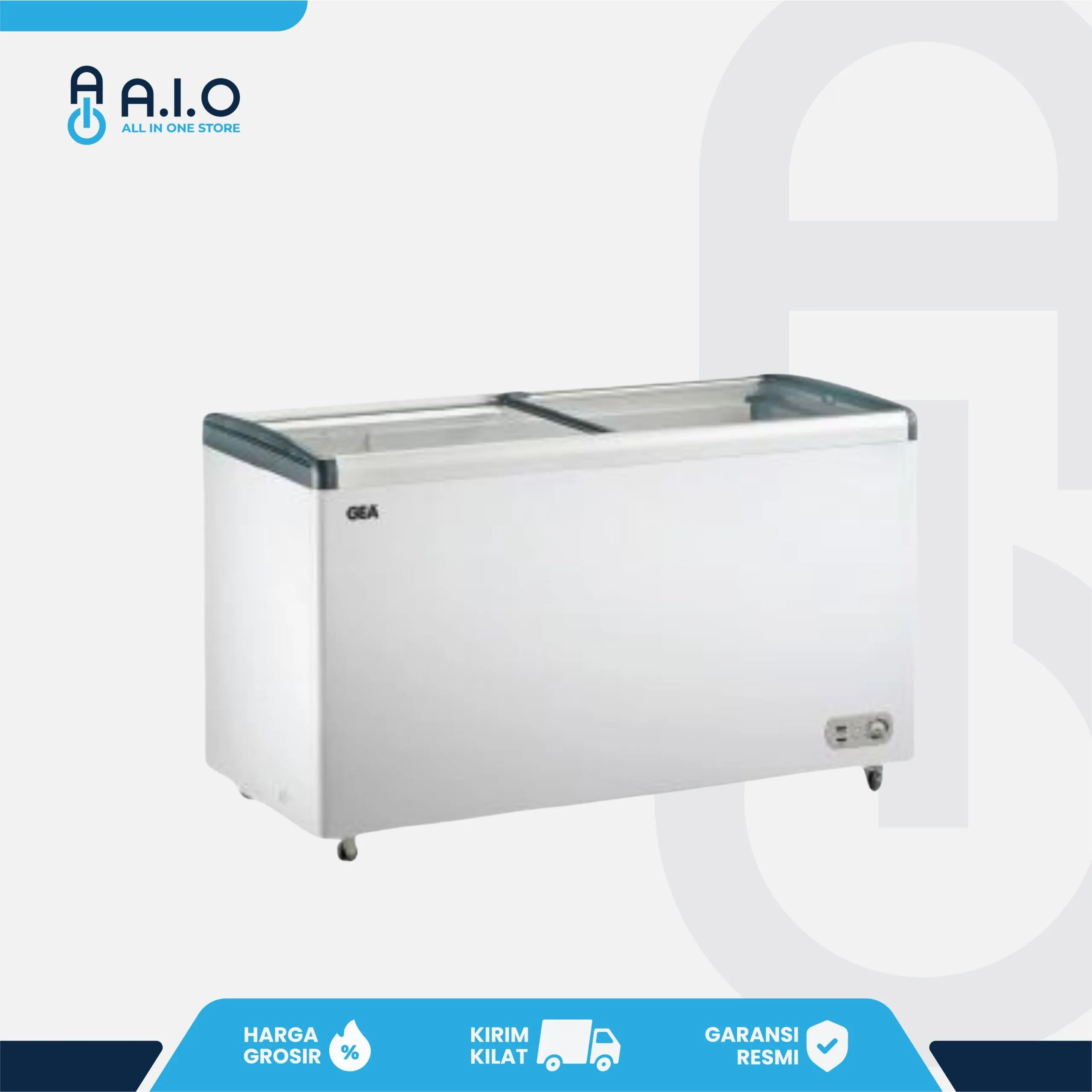 GEA - CHEST FREEZER 2 PINTU (SLIDING FLAT GLASS) 456 L - SD 456B