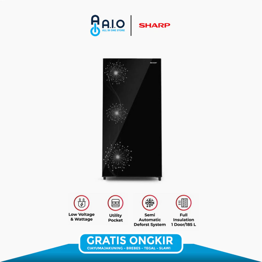 SHARP KULKAS 1 PINTU 157 Liter SJ X187MG DP kulkas 1 pintu sharp