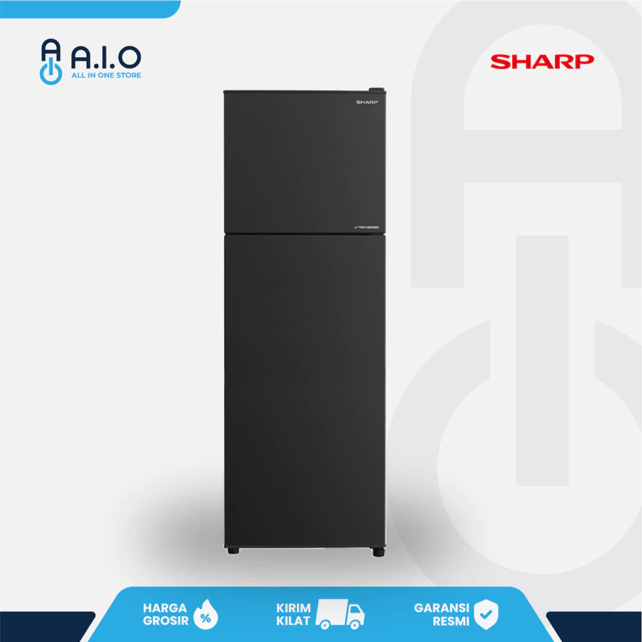SHARP - KULKAS 2 PINTU 237 L - SJ 326SI GK Kulkas 2 Pintu Sharp Tanpa Bunga Es