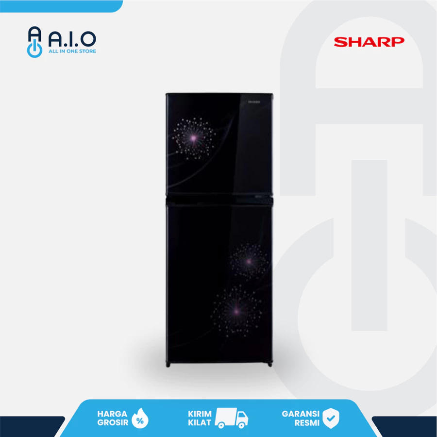 SHARP - KULKAS 2 PINTU - SJ 237MG DP Kulkas 2 Pintu Sharp Tanpa Bunga Es