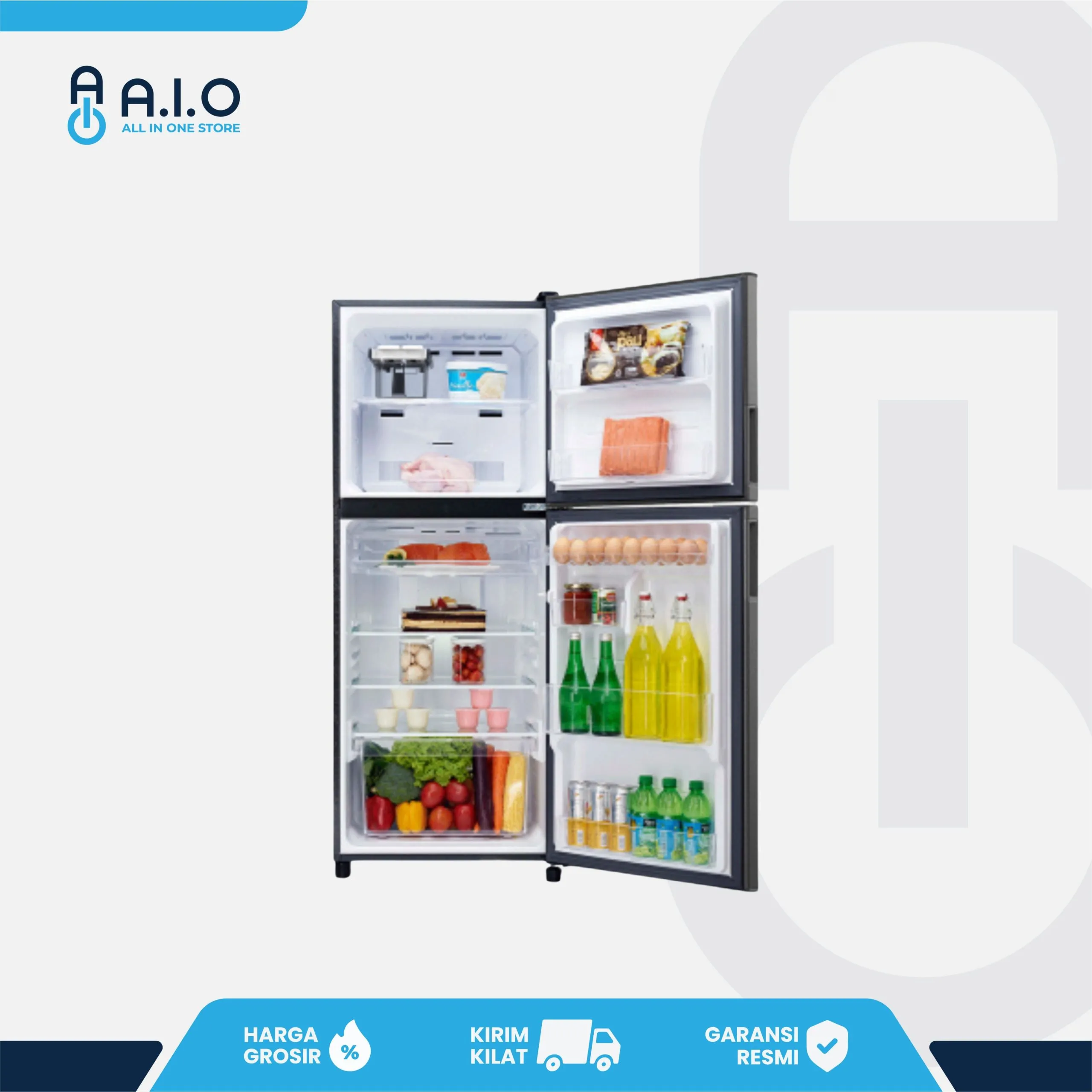 SHARP - KULKAS 2 PINTU 205 L - SJ 246SI GK 2 SHARP - KULKAS 2 PINTU 205 L - SJ 246SI GK - Gambar 2