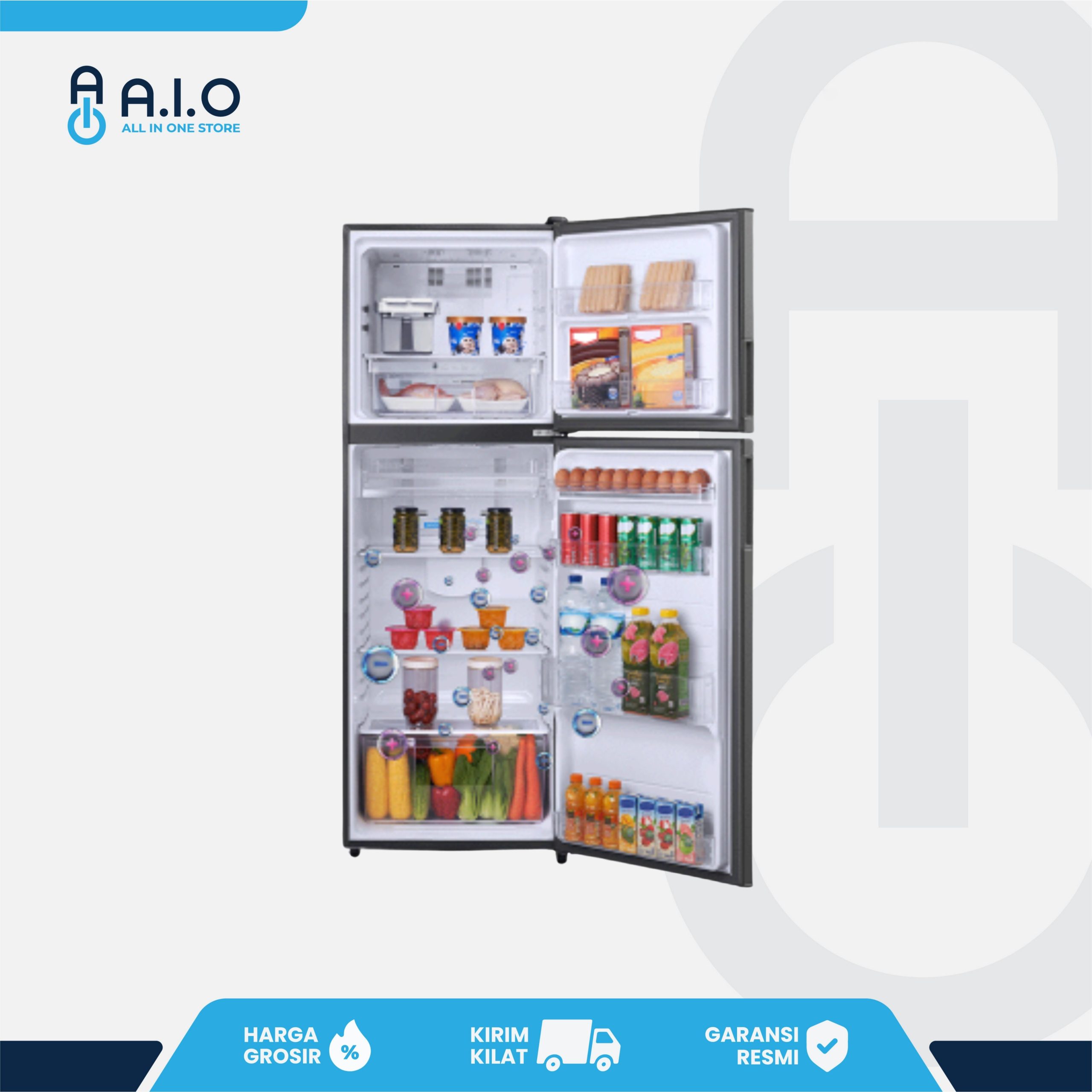 SHARP - KULKAS 2 PINTU 338 L - SJ 426SI GK 3 SHARP - KULKAS 2 PINTU 338 L - SJ 426SI GK - Gambar 3