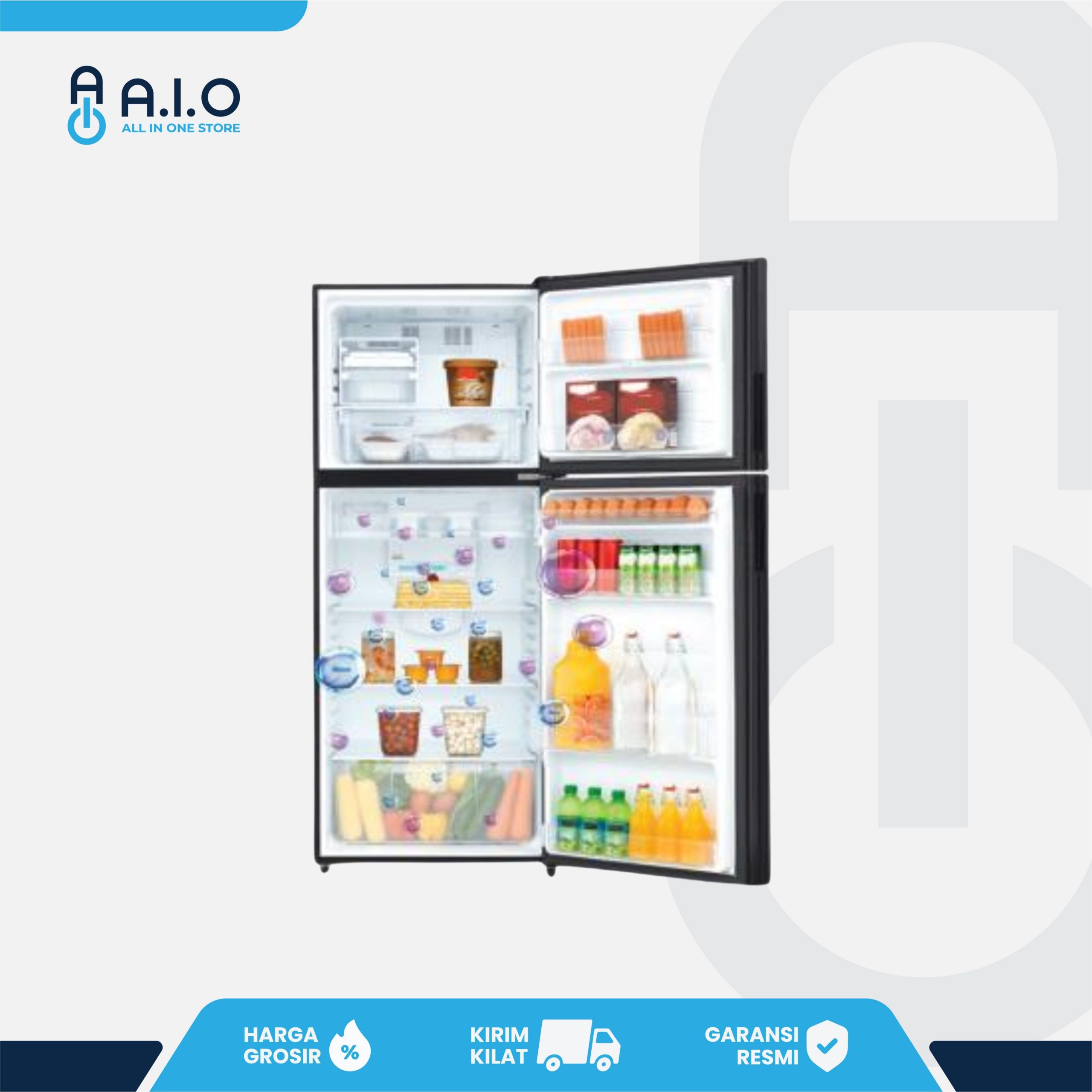 SHARP - KULKAS 2 PINTU 352 L - SJ 456SI GK 2 SHARP - KULKAS 2 PINTU 352 L - SJ 456SI GK - Gambar 2