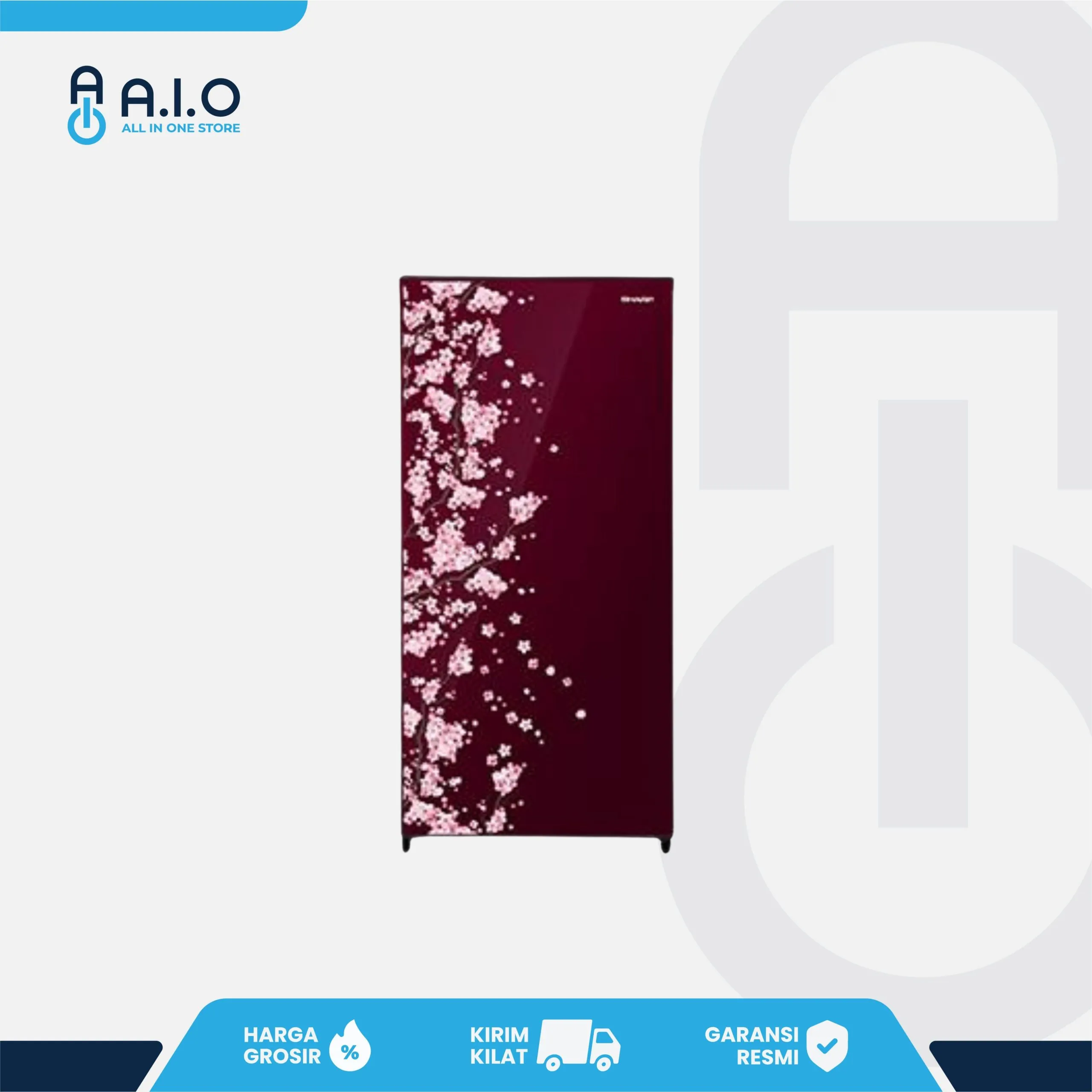 SHARP - KULKAS 1 PINTU 128 L - SJ N162D VR 1 SHARP - KULKAS 1 PINTU 128 L - SJ N162D VR