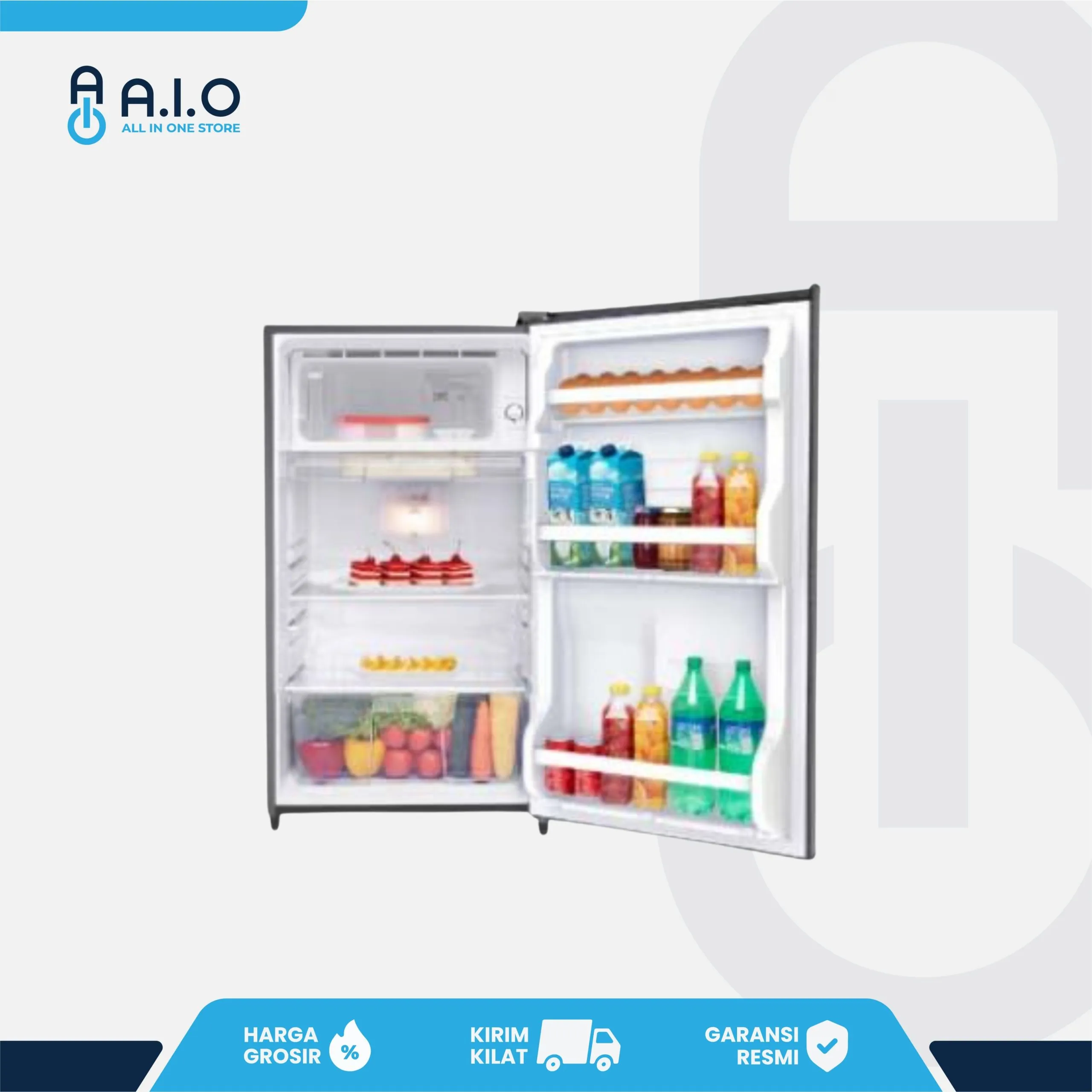 SHARP - KULKAS 1 PINTU 128 L - SJ N162D VR 2 SHARP - KULKAS 1 PINTU 128 L - SJ N162D VR - Gambar 2