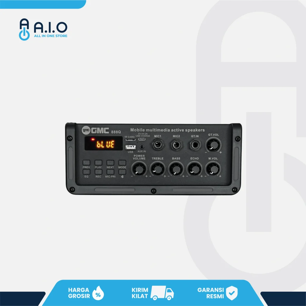20 Rekomendasi Speaker Bluetooth Full Bass Terbaik 21 GMC - SPEAKER BLUETOOTH - 888Q MIC UHF