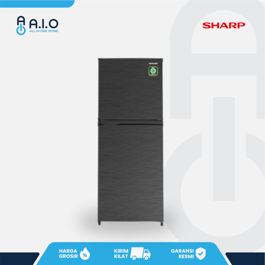 Sharp - KULKAS 2 PINTU 187 L - SJ 236MN HS Kulkas 2 Pintu Sharp Tanpa Bunga Es