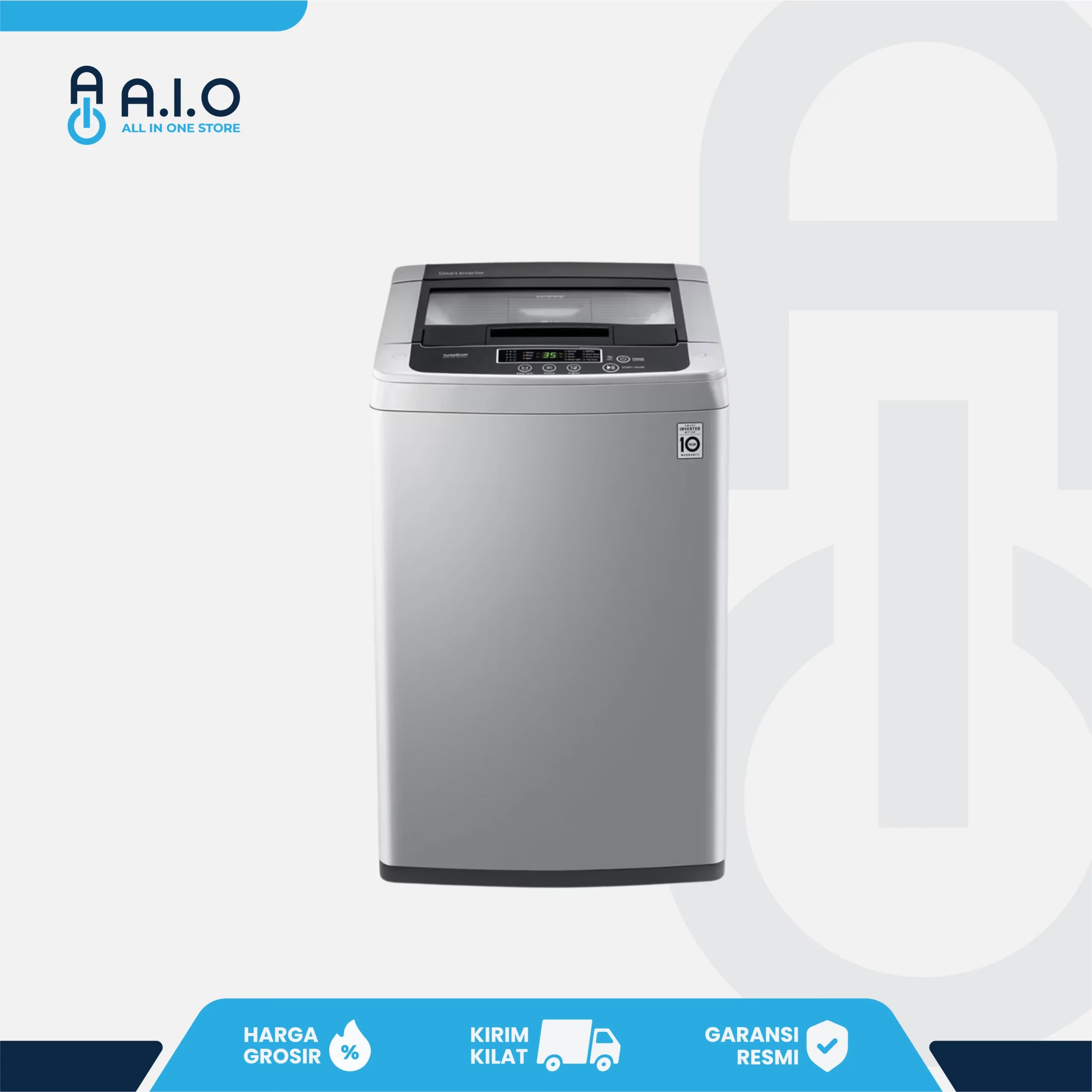 LG - MESIN CUCI TOP LOADING 9 KG - T2109VSPM 1 LG - MESIN CUCI TOP LOADING 9 KG - T2109VSPM