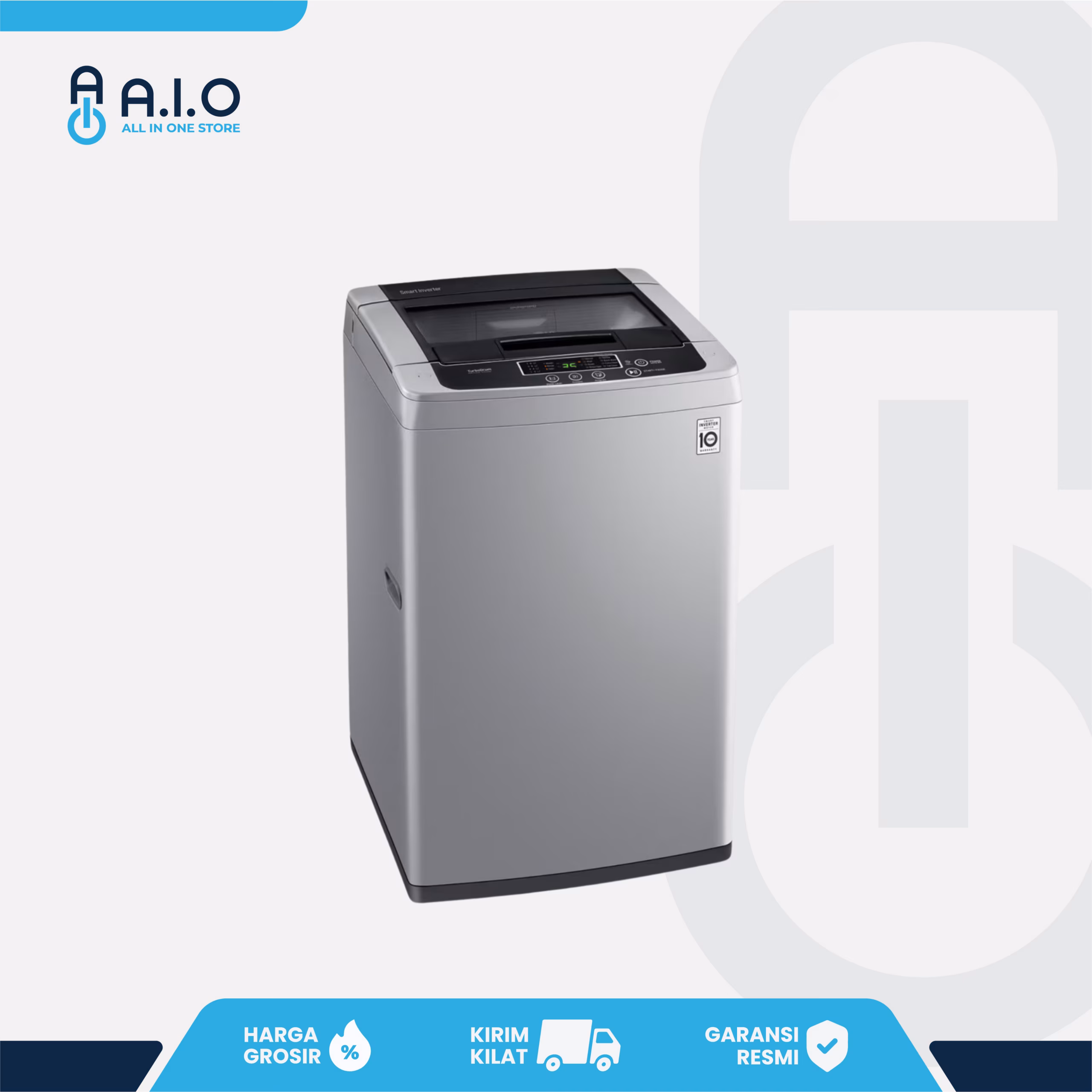 LG - MESIN CUCI TOP LOADING 9 KG - T2109VSPM 2 LG - MESIN CUCI TOP LOADING 9 KG - T2109VSPM - Gambar 2