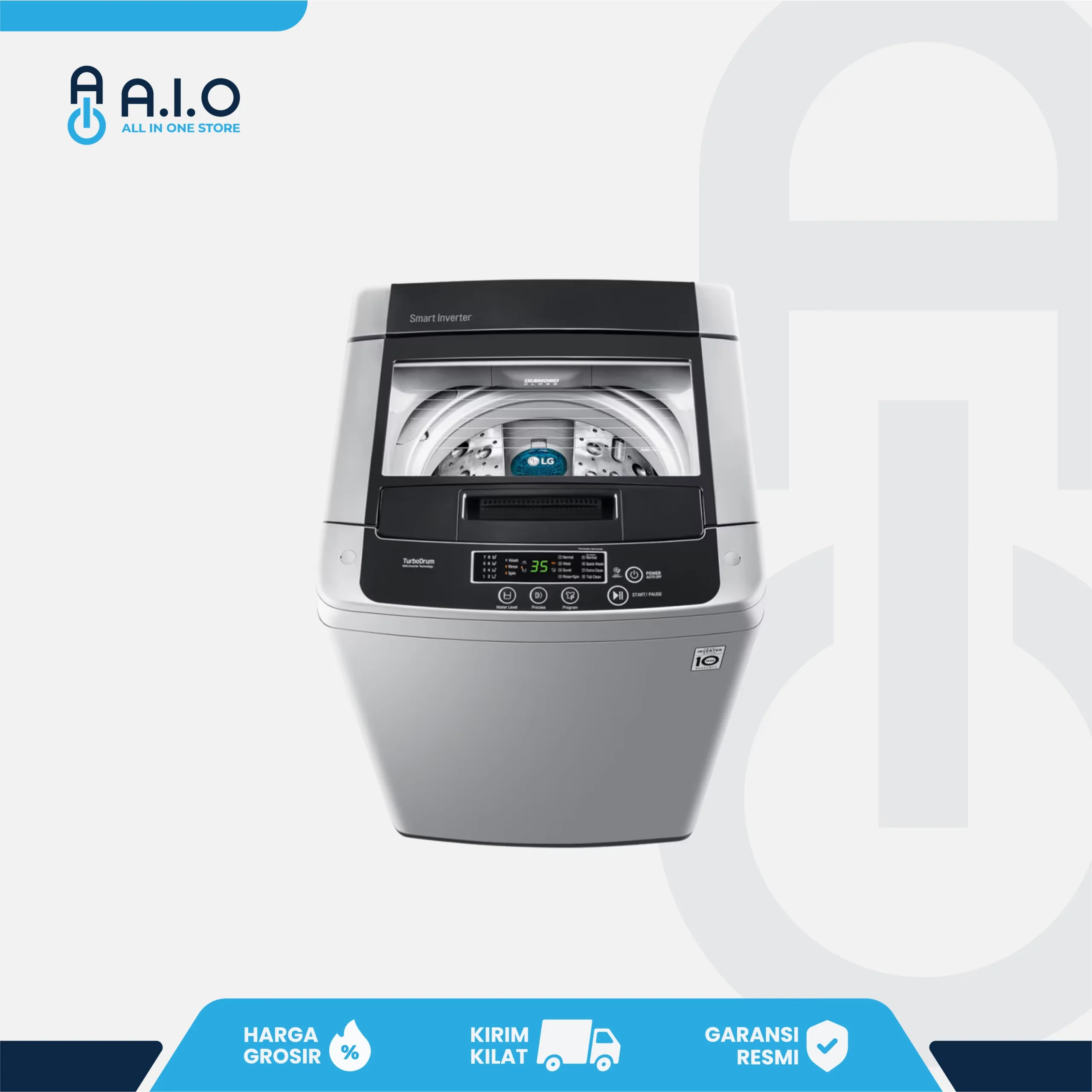 LG - MESIN CUCI TOP LOADING 9 KG - T2109VSPM 5 LG - MESIN CUCI TOP LOADING 9 KG - T2109VSPM - Gambar 5