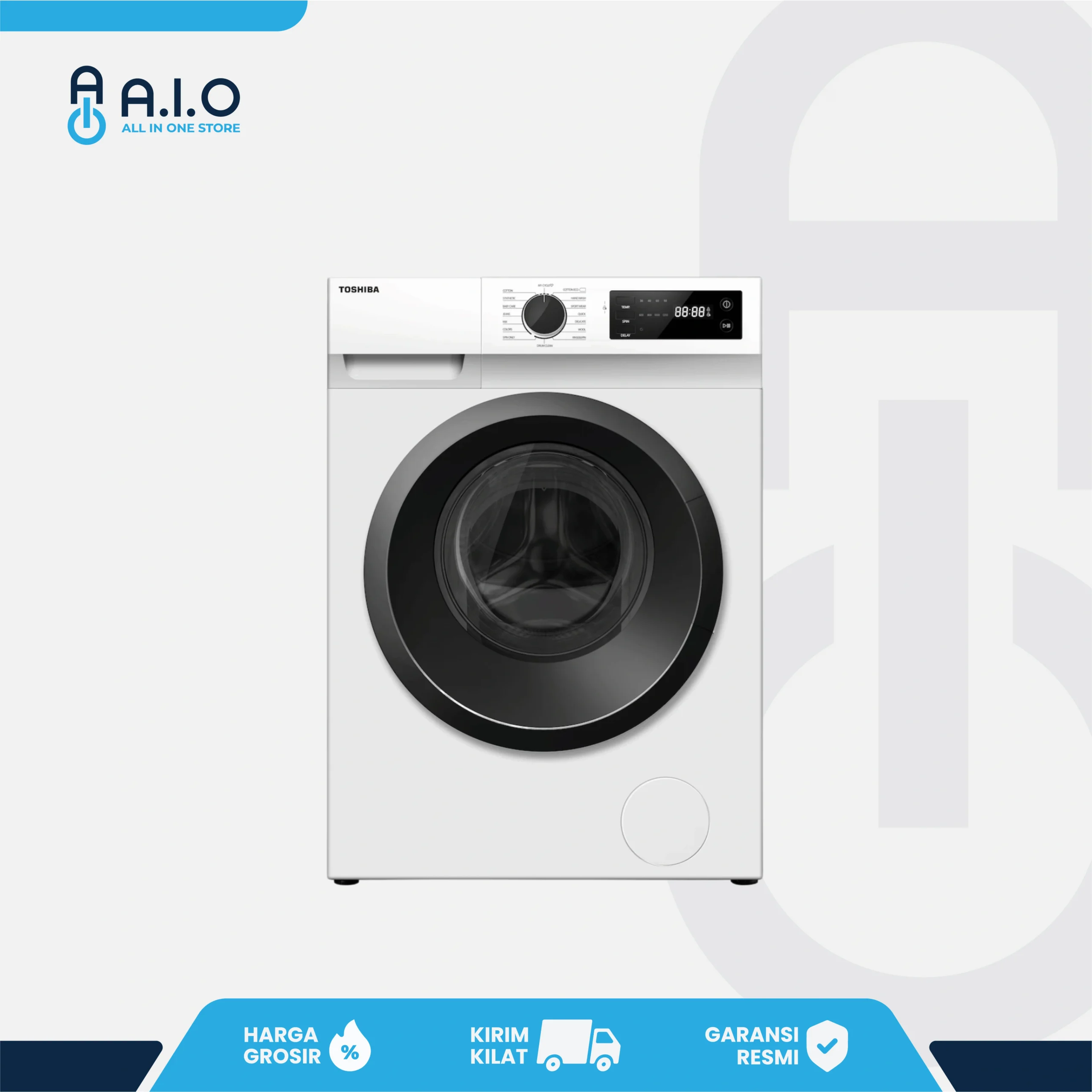 TOSHIBA - MESIN CUCI FRONT LOADING 8.5 KG - TW BH95S2N 1 TOSHIBA - MESIN CUCI FRONT LOADING 8.5 KG - TW BH95S2N