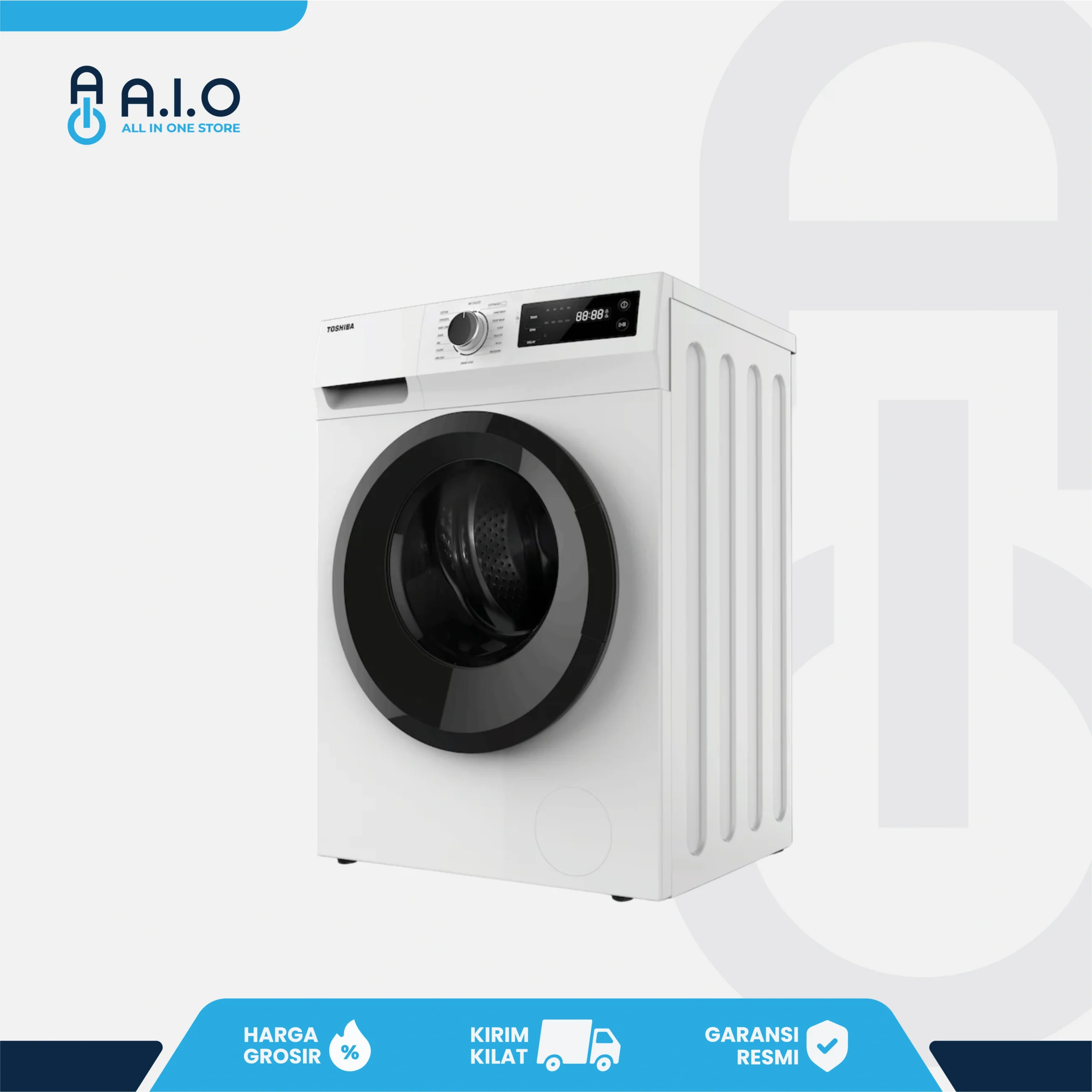 TOSHIBA - MESIN CUCI FRONT LOADING 8.5 KG - TW BH95S2N 3 TOSHIBA - MESIN CUCI FRONT LOADING 8.5 KG - TW BH95S2N - Gambar 3