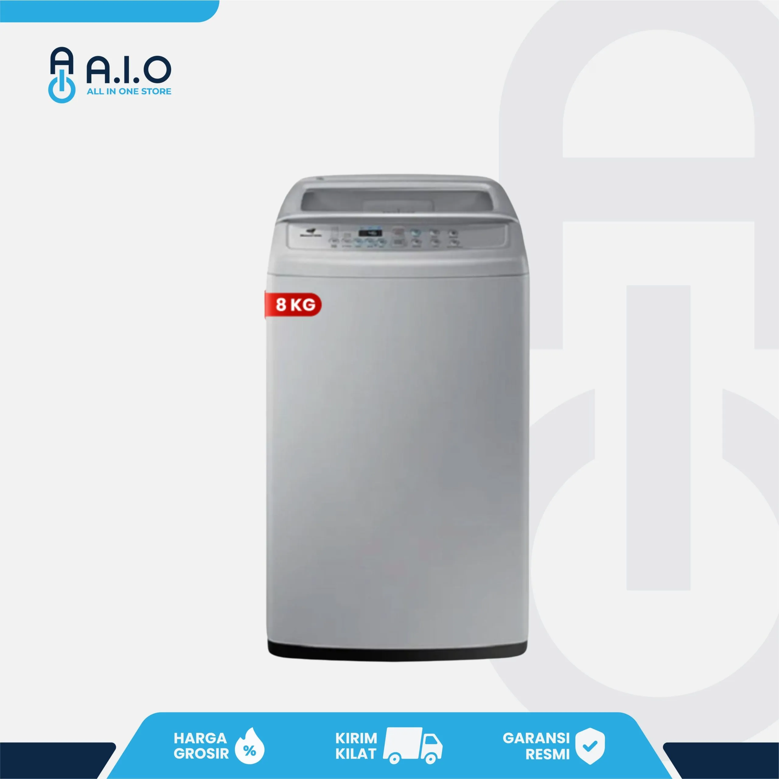 SAMSUNG - MESIN CUCI TOP LOADING 8 KG - WA80H4000SW