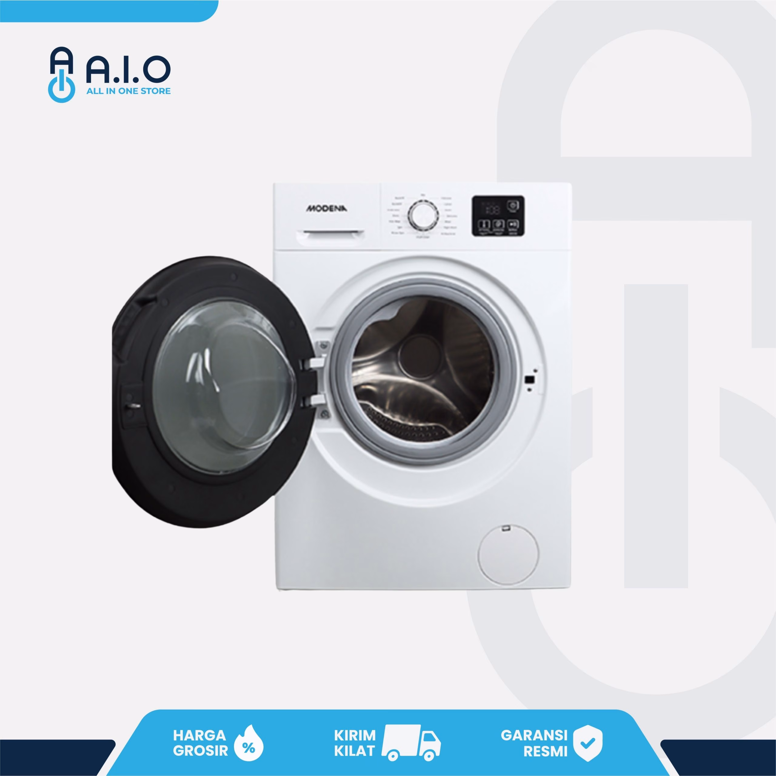 MODENA - MESIN CUCI FRONT LOADING 10.5 KG - WF 1030 VDWH 4 MODENA - MESIN CUCI FRONT LOADING 10.5 KG - WF 1030 VDWH - Gambar 4