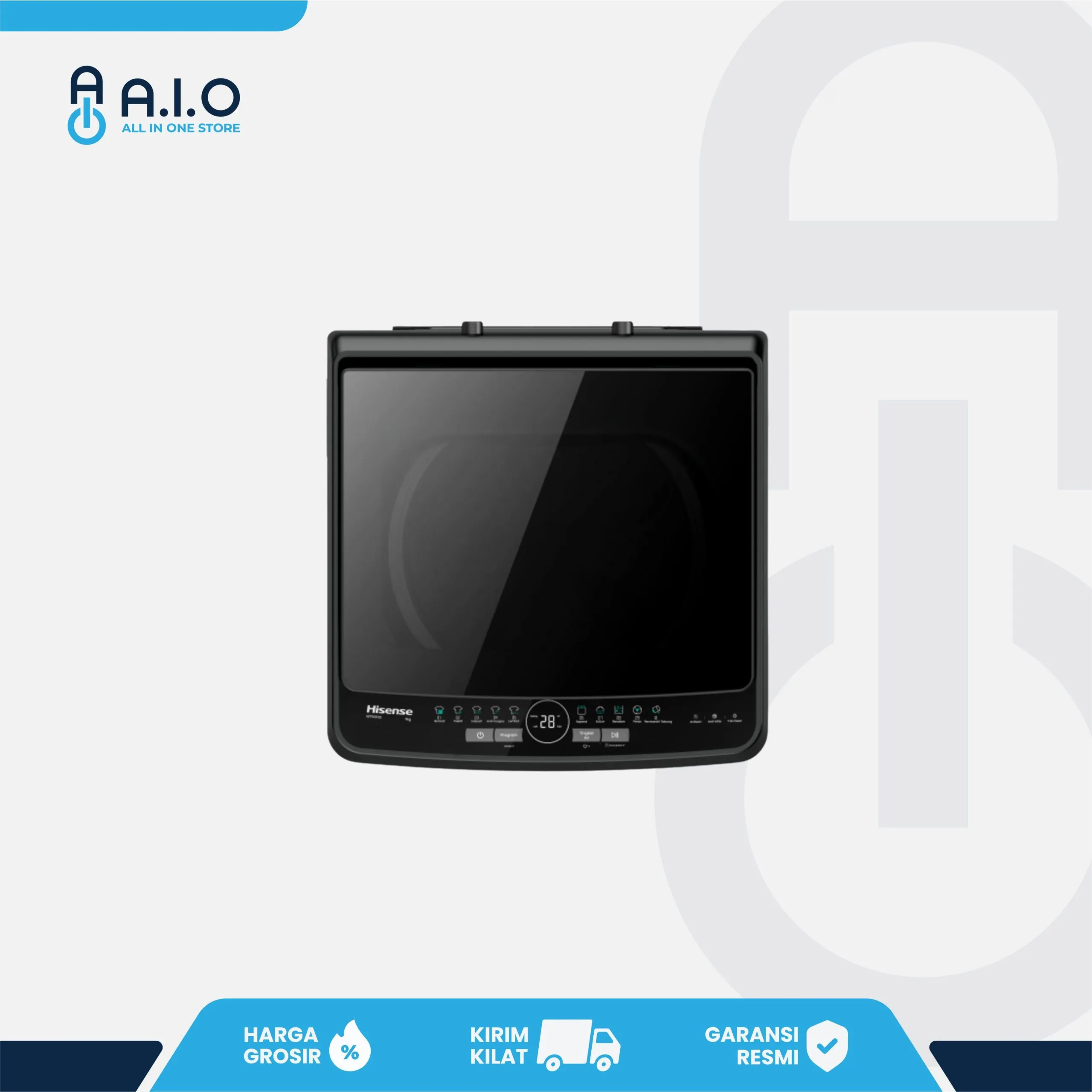 HISENSE - MESIN CUCI TOP LOADING 9 KG - WT90F30 2 HISENSE - MESIN CUCI TOP LOADING 9 KG - WT90F30 - Image 2
