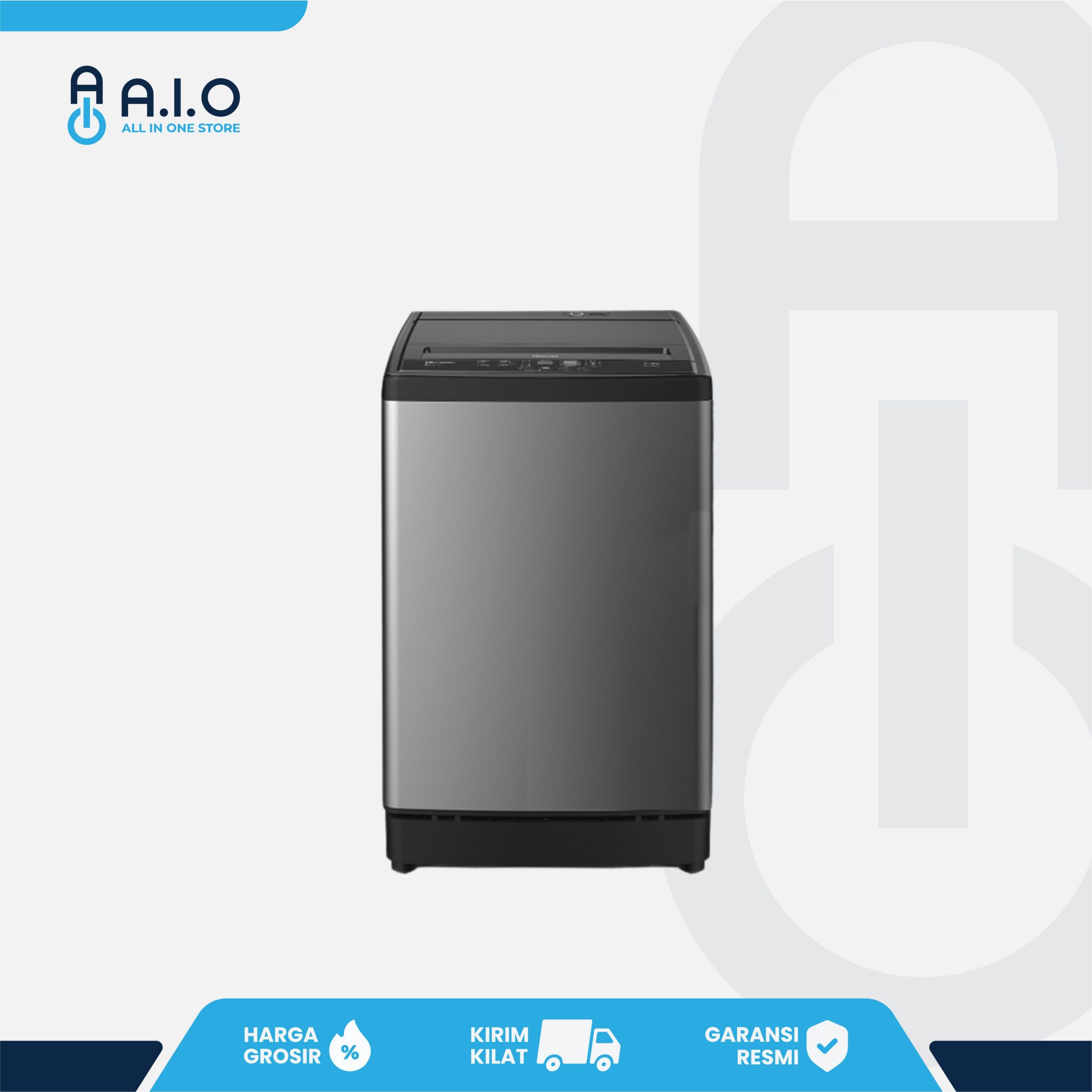 HISENSE - MESIN CUCI TOP LOADING 8 KG - WTAP802T