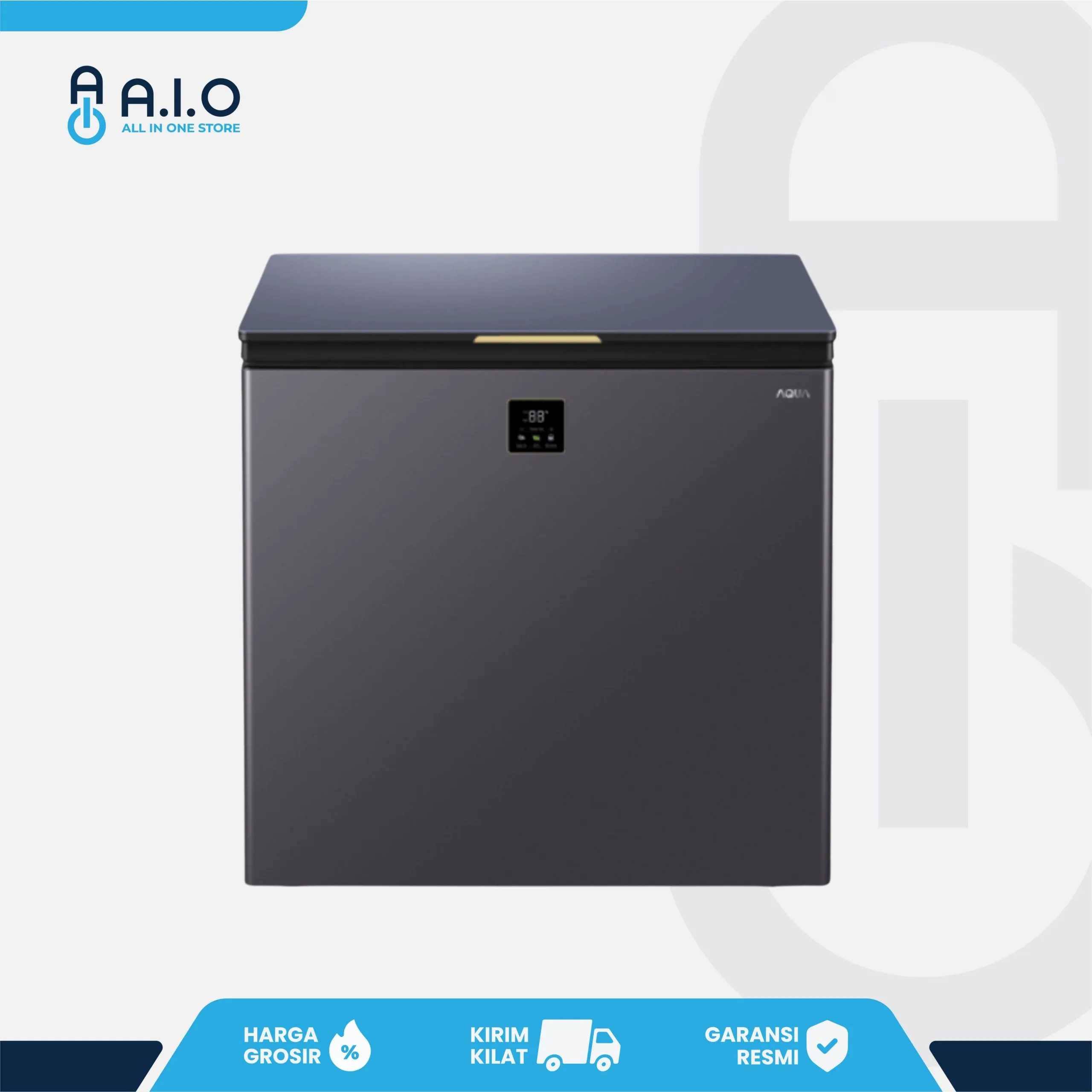 AQUA - CHEST FREEZER 1 PINTU 220 L - AQF 220DF 1 AQF 220DF FRONT