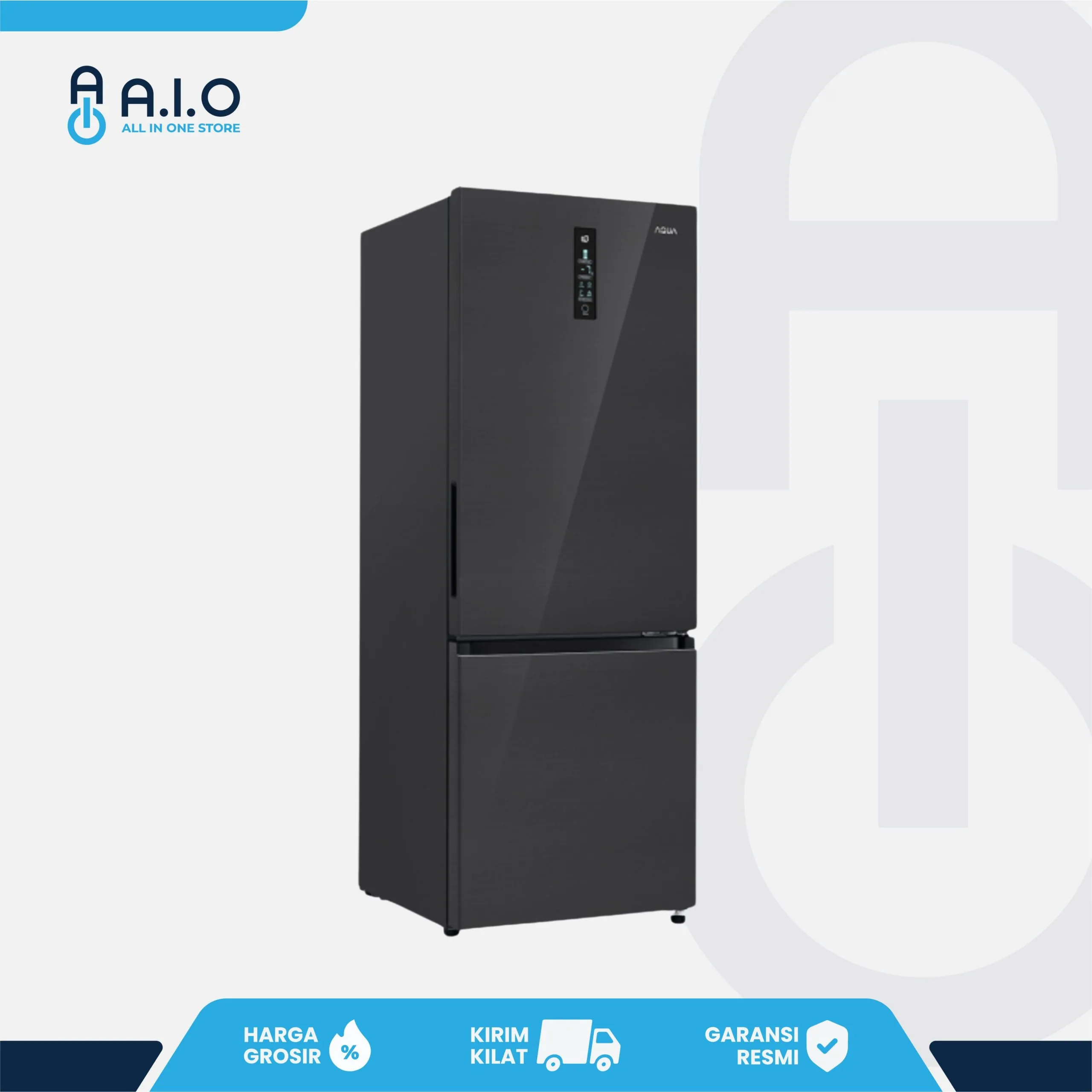 AQUA - KULKAS 2 PINTU - AQR 320RBM(BK) 2 AQR 320RBM(BK) LEFT