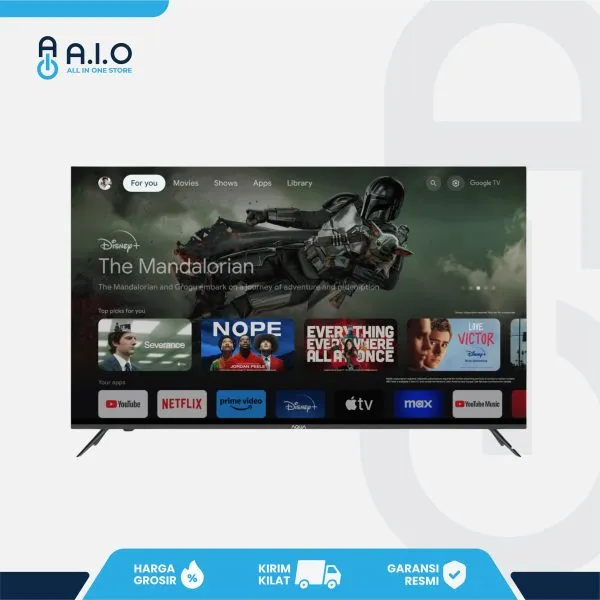 10 TV Tipis LED Terbaik Mulai dari 2 Jutaan 24 AQUA - TV GOOGLE 43" - AQT43K80FX
