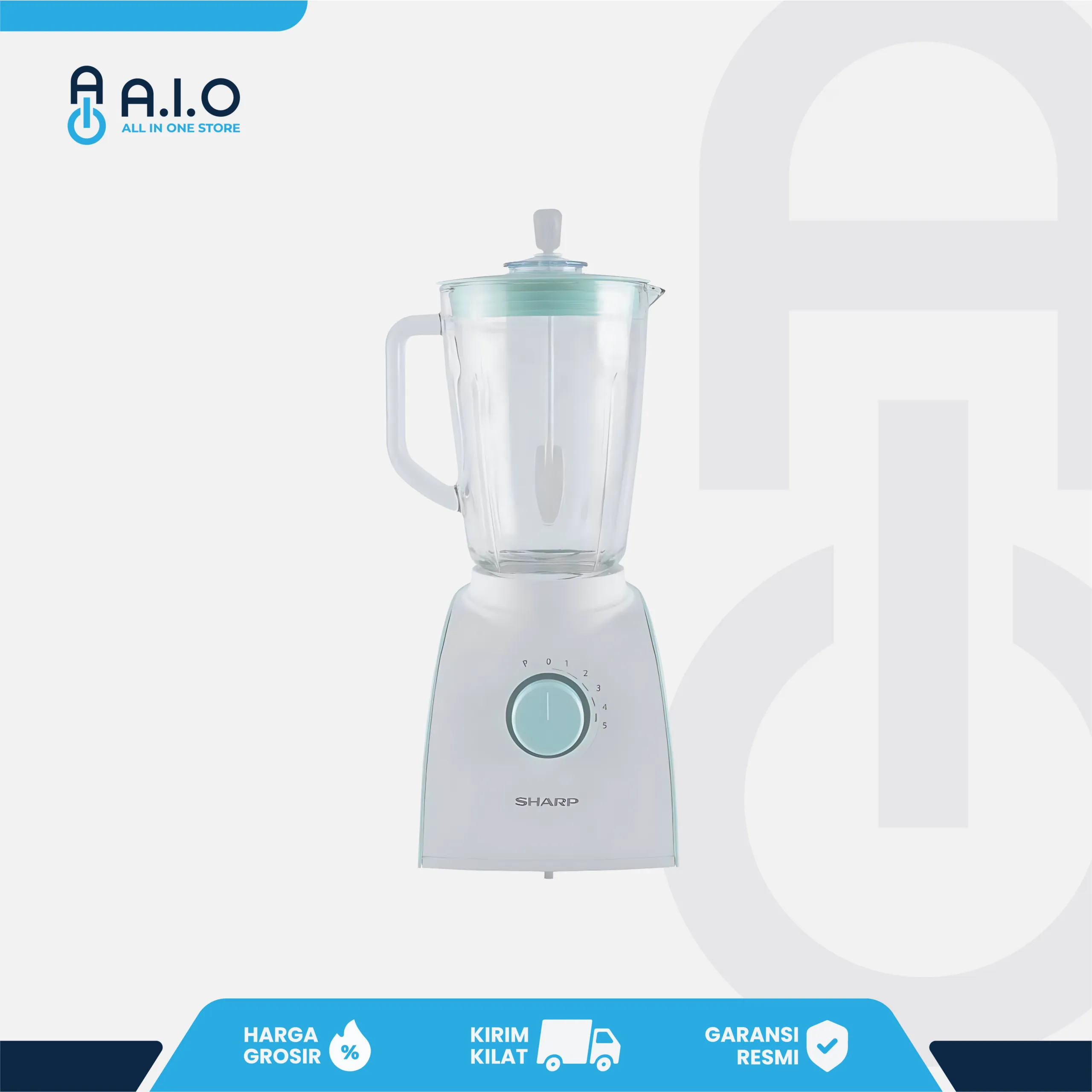 SHARP - BLENDER 1.5 L - EM 152G BL 1 EM 152G BL FRONT