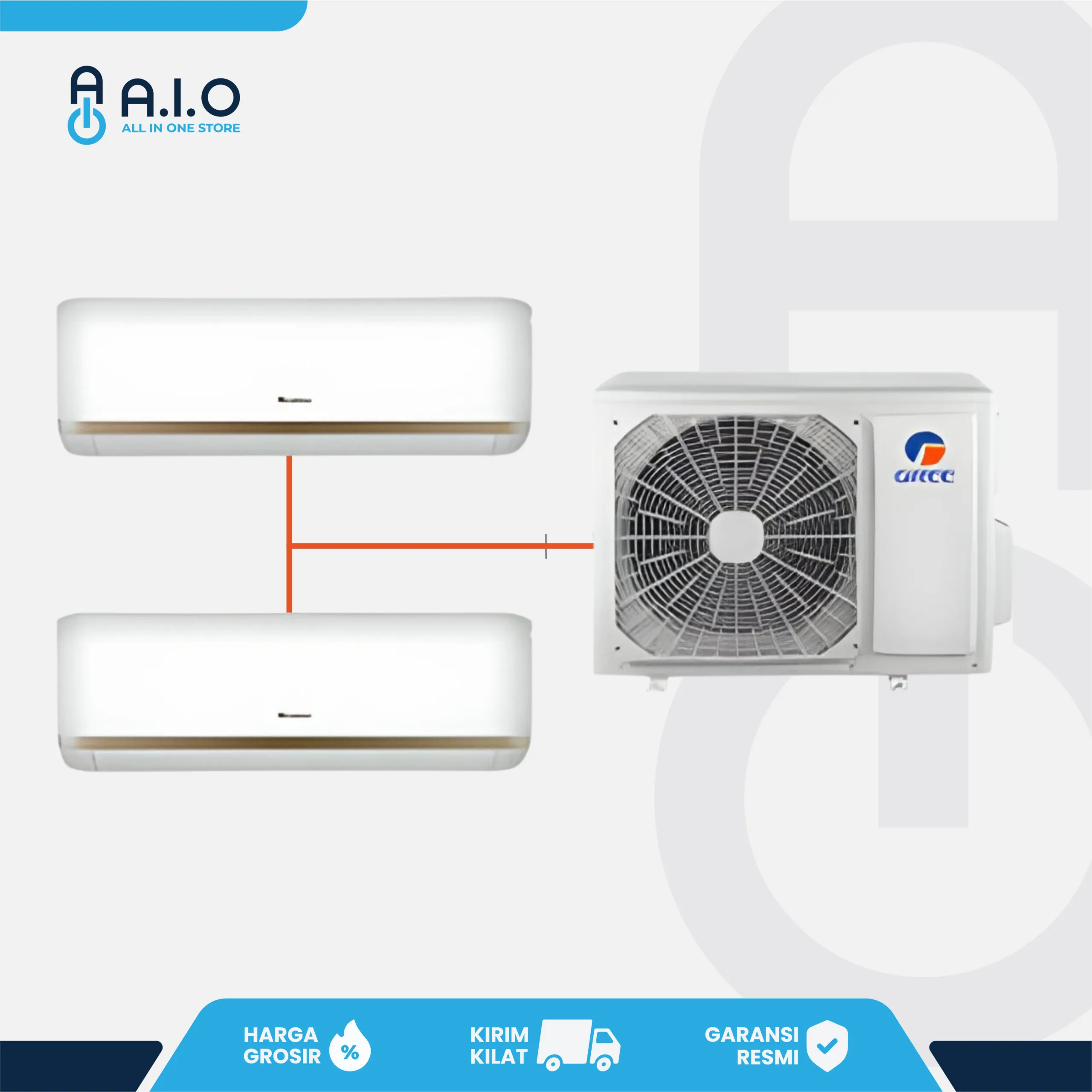 GREE - AC MULTI S INVERTER (0.75 PK + 0.75PK) GWC 0707CS