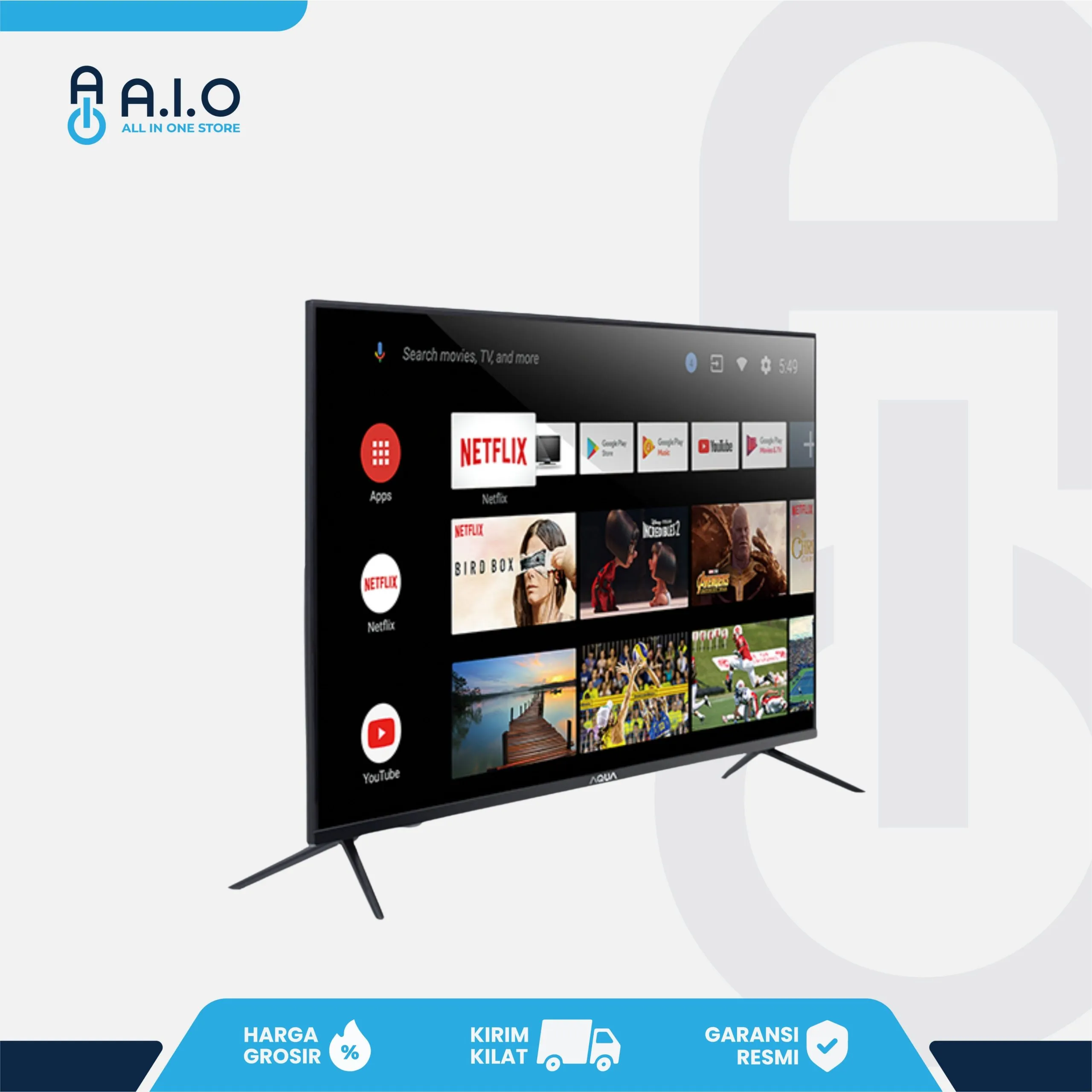 AQUA - TV ANDROID 43" - LE43AQT6700FG 2 AQUA - TV ANDROID 43" - LE43AQT6700FG - Gambar 2