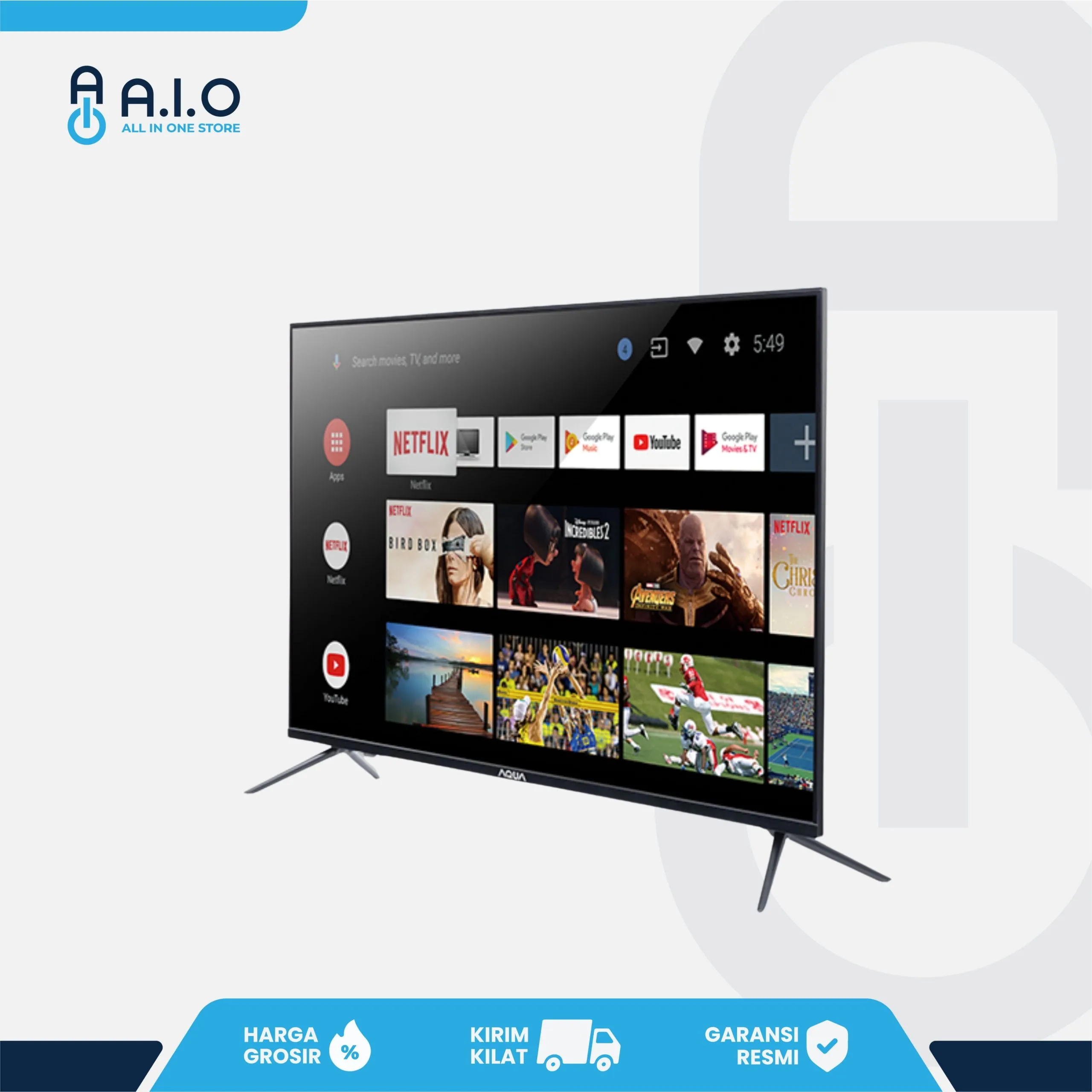 AQUA - TV ANDROID 43" - LE43AQT6700FG 3 LE43AQT6700FG RIGHT