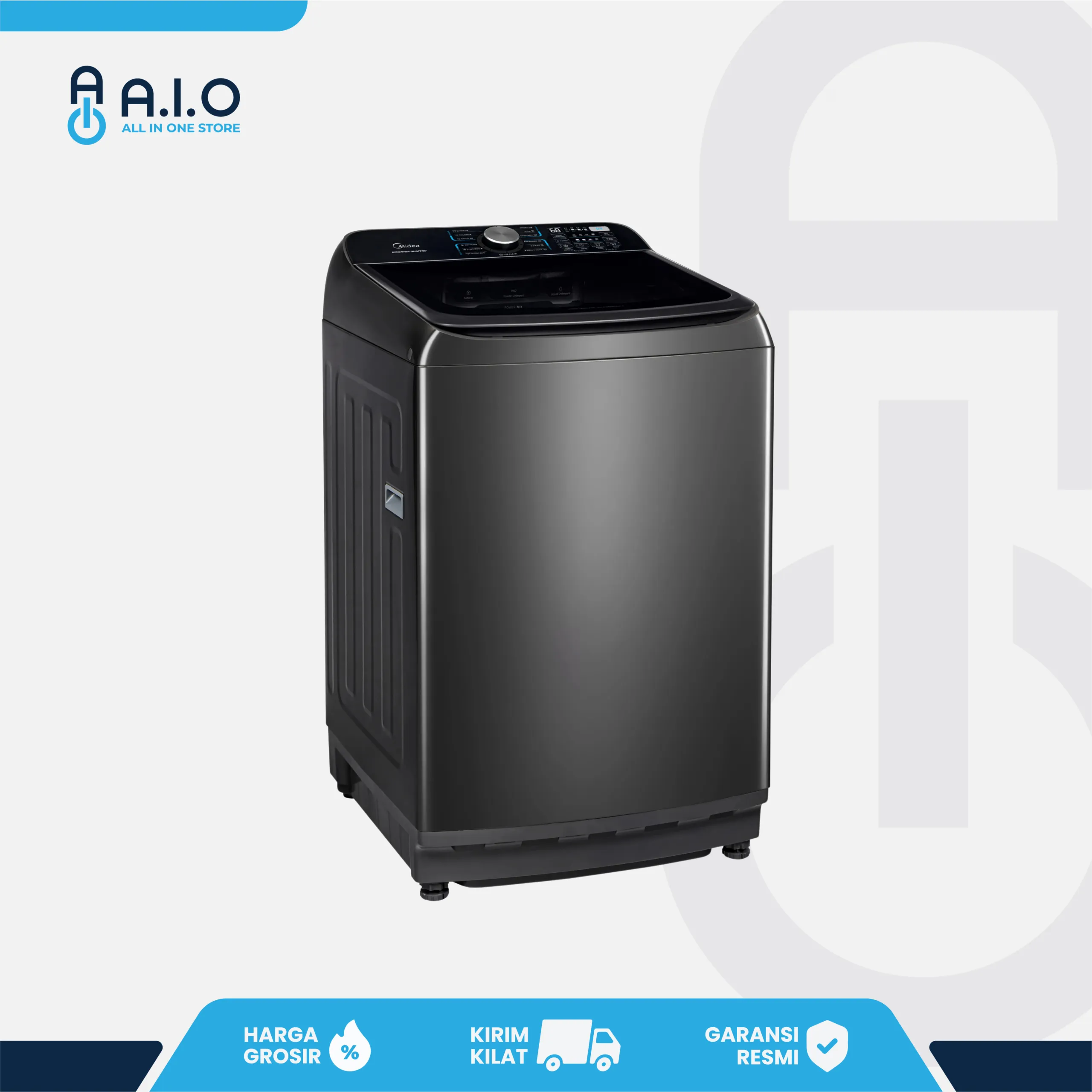 MIDEA - MESIN CUCI TOP LOADING 15 KG - MA512W150D 5 MA512W150D LEFT