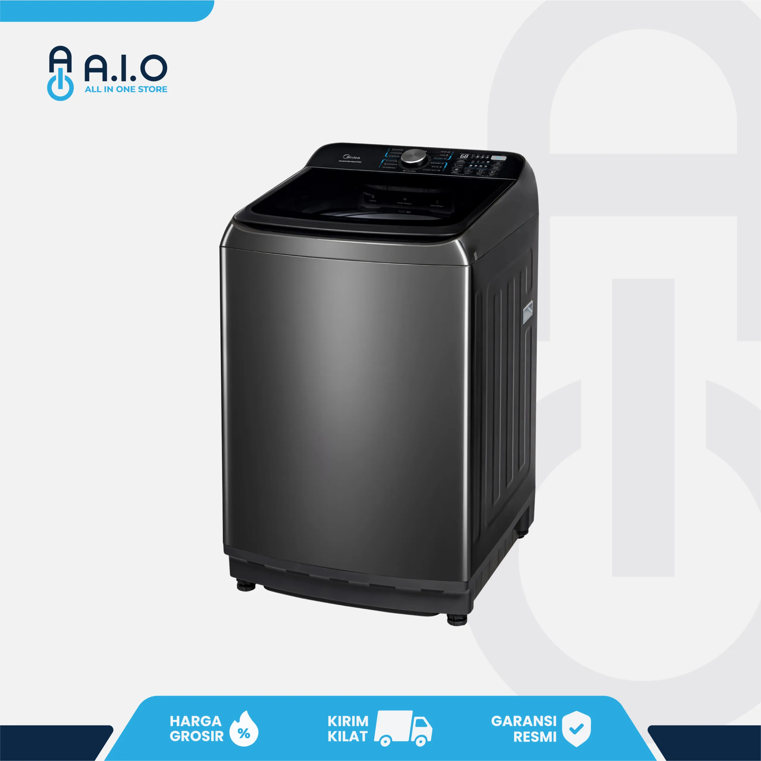 MIDEA - MESIN CUCI TOP LOADING 15 KG - MA512W150D 4 MA512W150D RIGHT