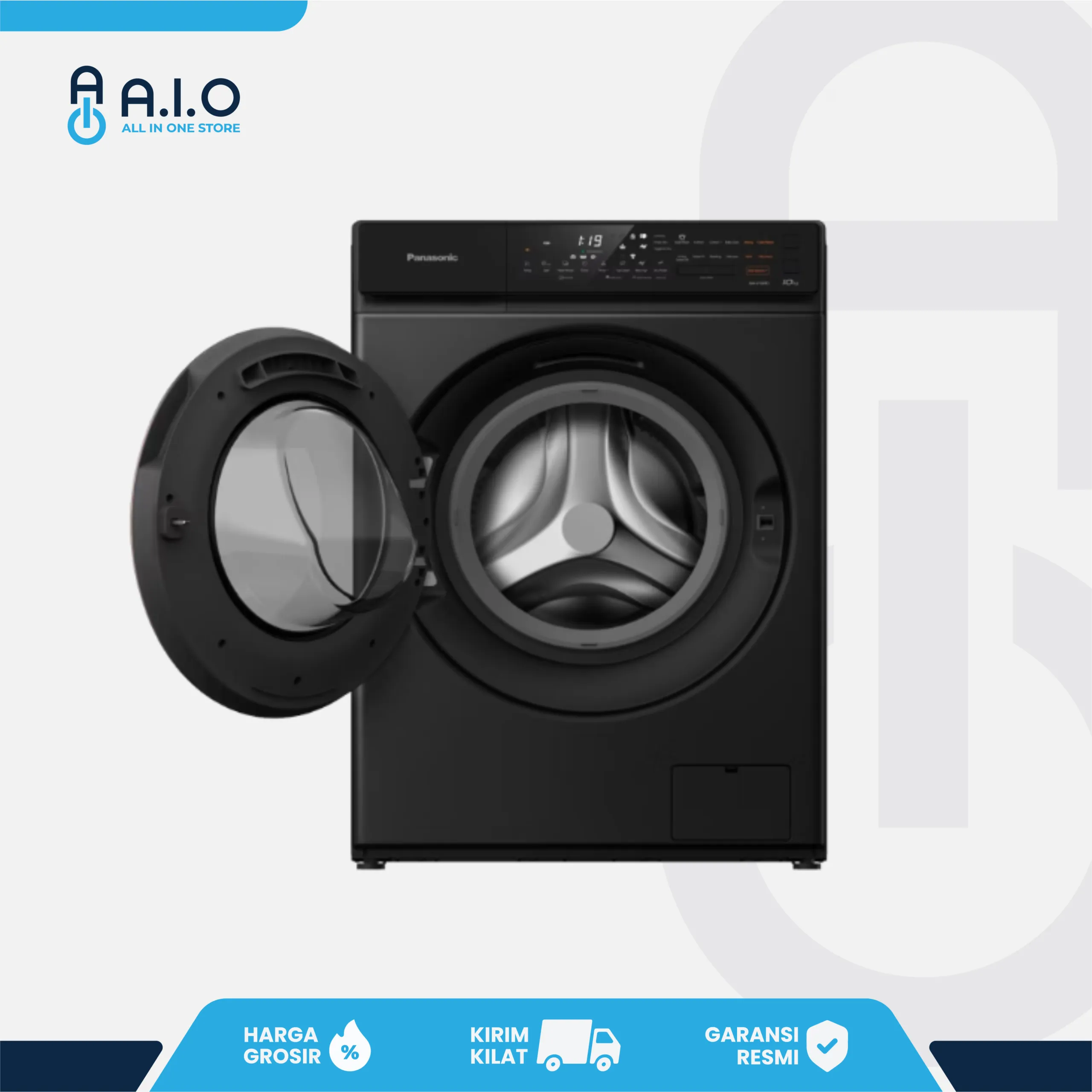 PANASONIC - MESIN CUCI FRONT LOADING 10 KG - NA V10FR1BNE 4 NA V10FR1BNE OPEN