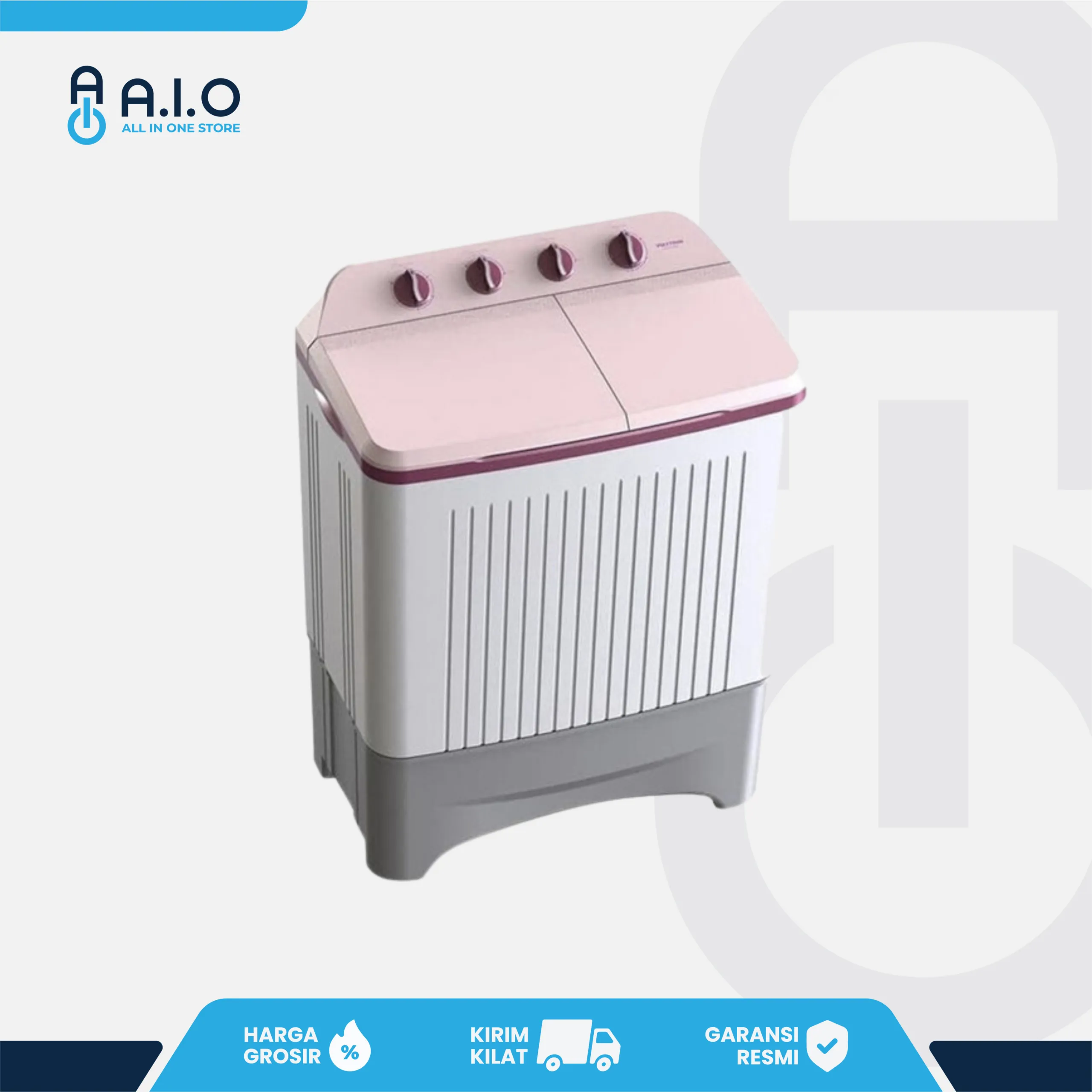 POLYTRON - MESIN CUCI 2 TABUNG 7 KG - PWM 7363