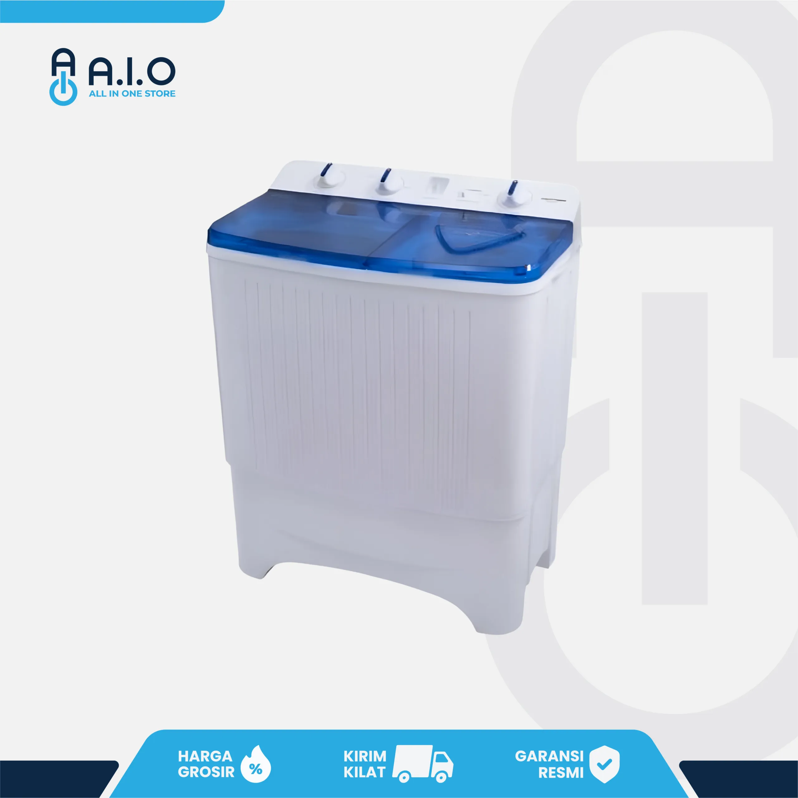 POLYTRON - MESIN CUCI 2 TABUNG 8 KG - PWM 801B