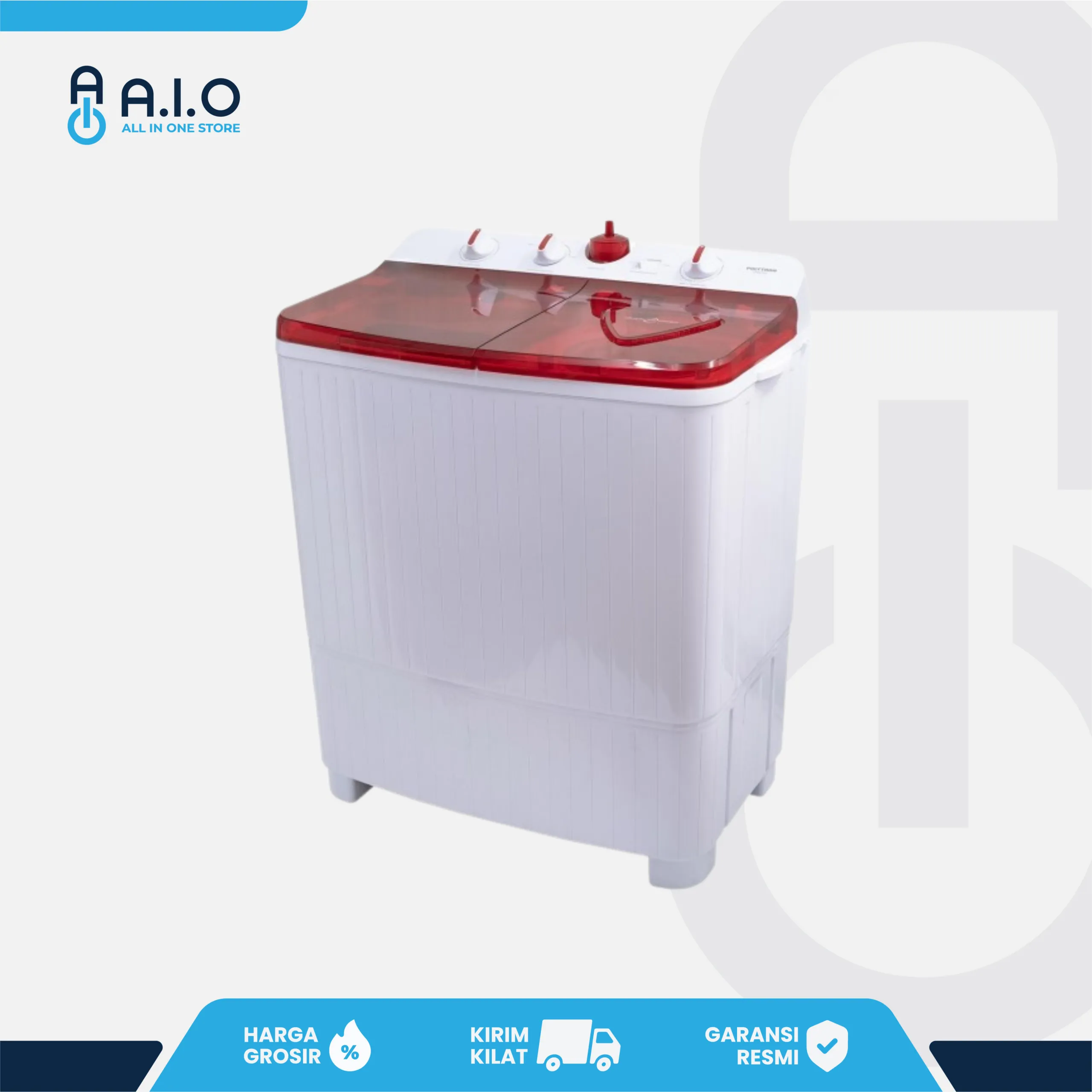 POLYTRON - MESIN CUCI 2 TABUNG 8.5 KG - PWM 851R