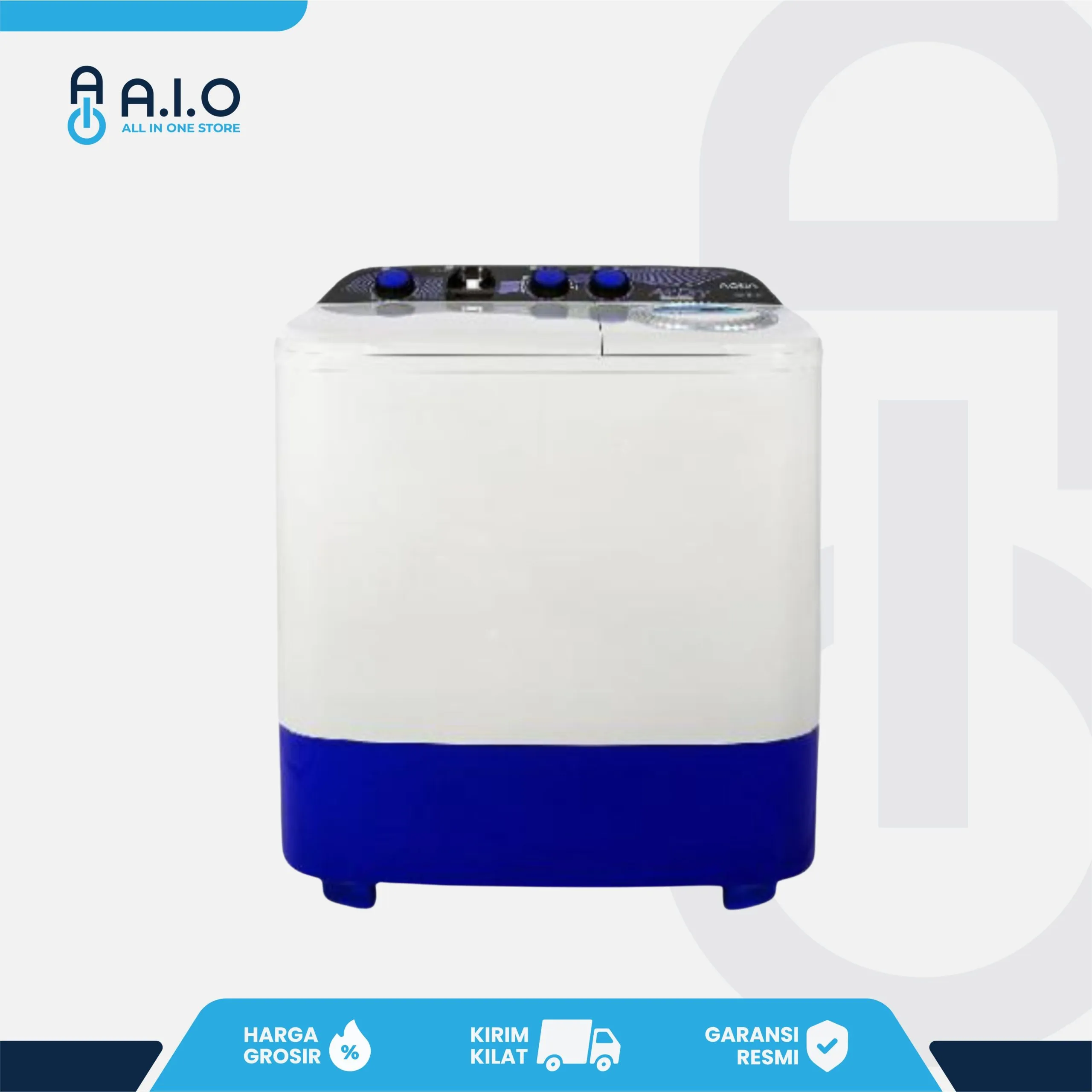 AQUA - MESIN CUCI 2 TABUNG 7 KG - QW 751XT 1 QW 751XT FRONT