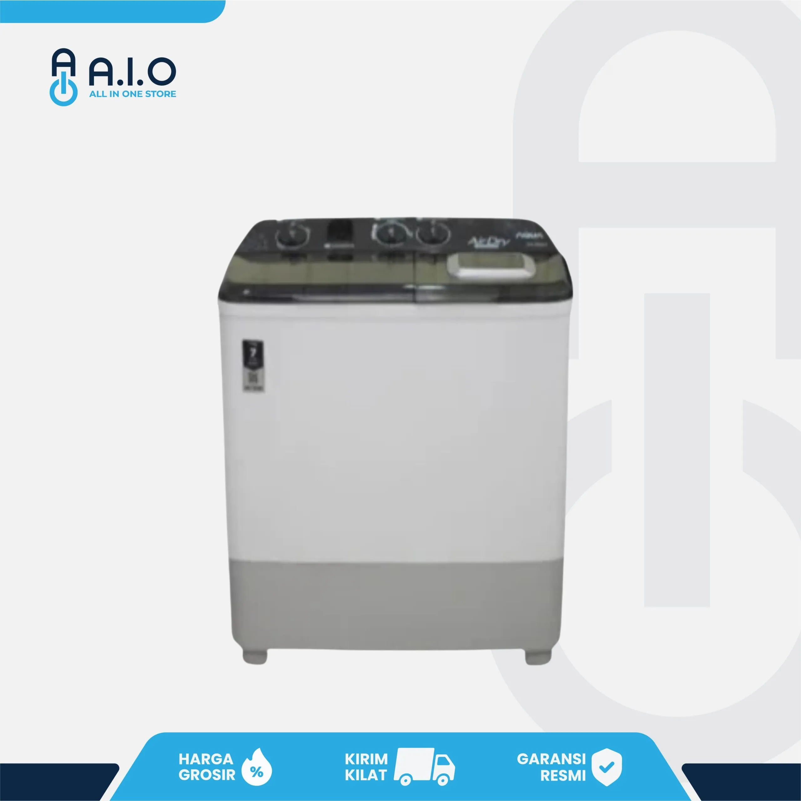 AQUA - MESIN CUCI 2 TABUNG 7 KG - QW 760XT